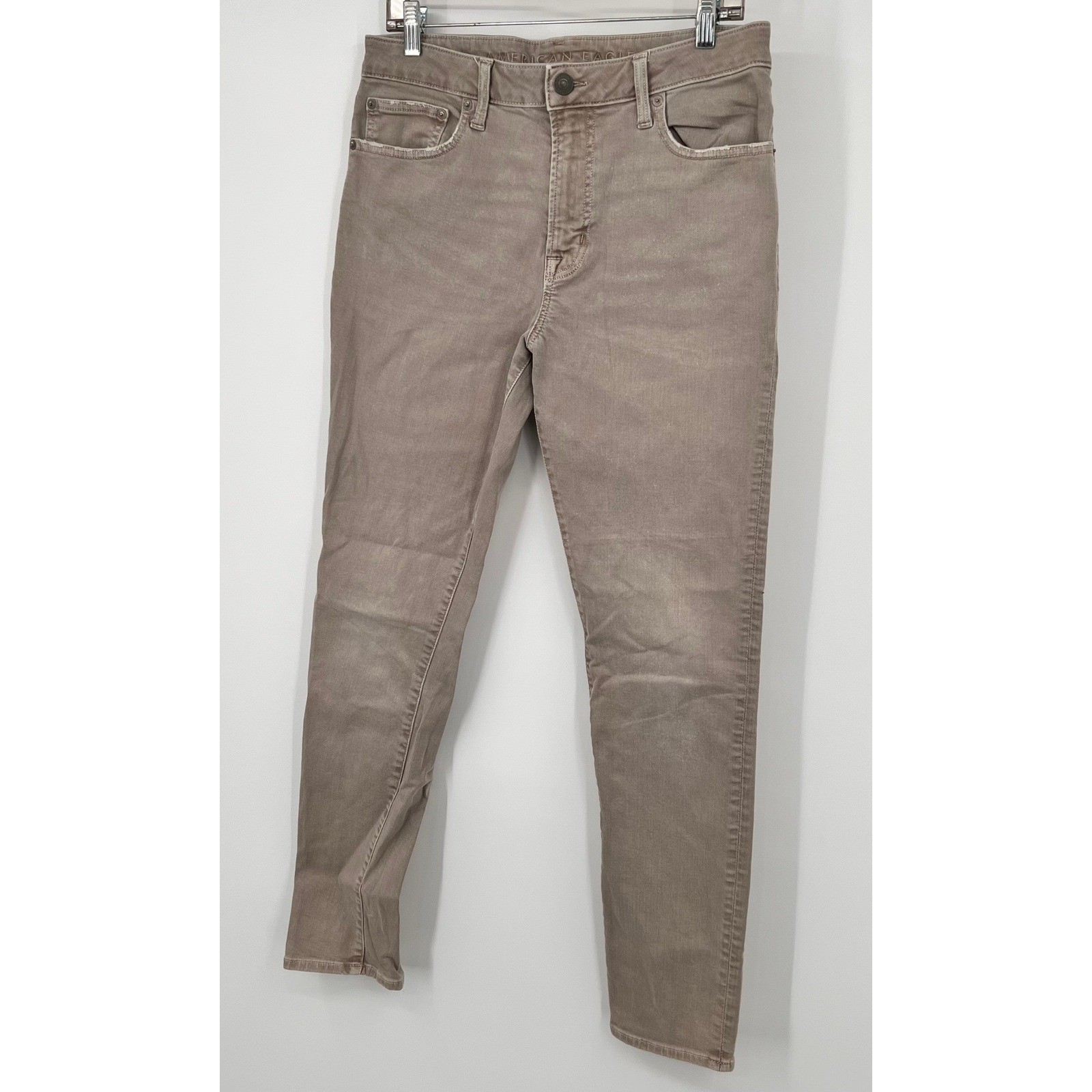 American Eagle Next Level Flex Skinny Jeans Mens 32×32 Taupe Khaki Brown Tapered