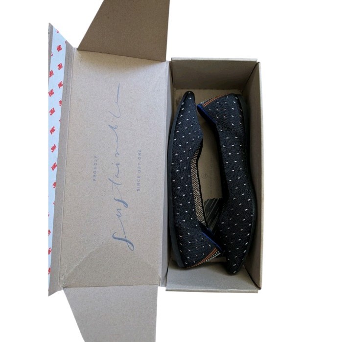 Rothy’s Women’s Pointed Toe Slip-On Flats Polka Dot Knit US 8.5 EU 39