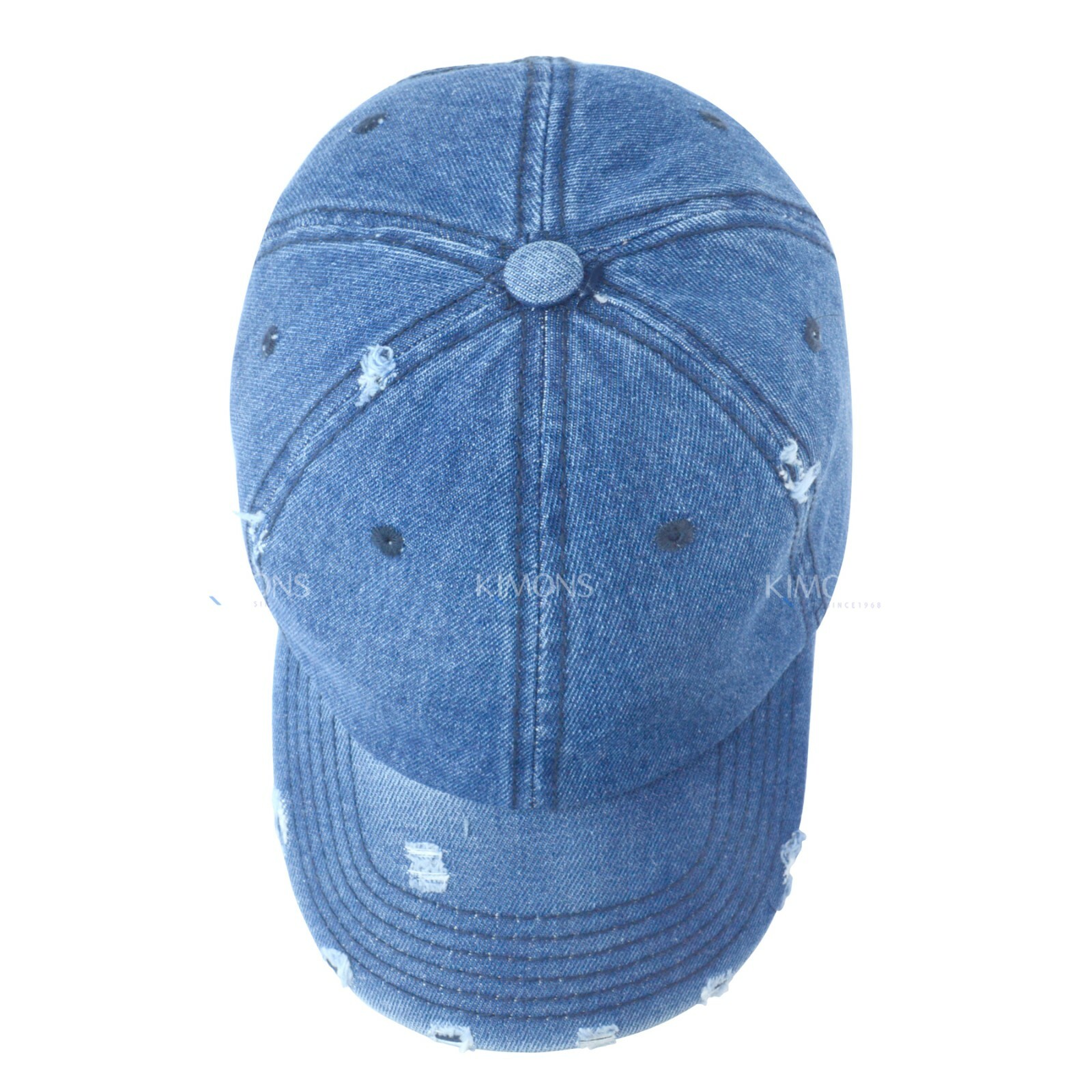 Vintage Distressed 100% Cotton Solid Polo Denim Baseball Cap Hat Ball Dad Washed