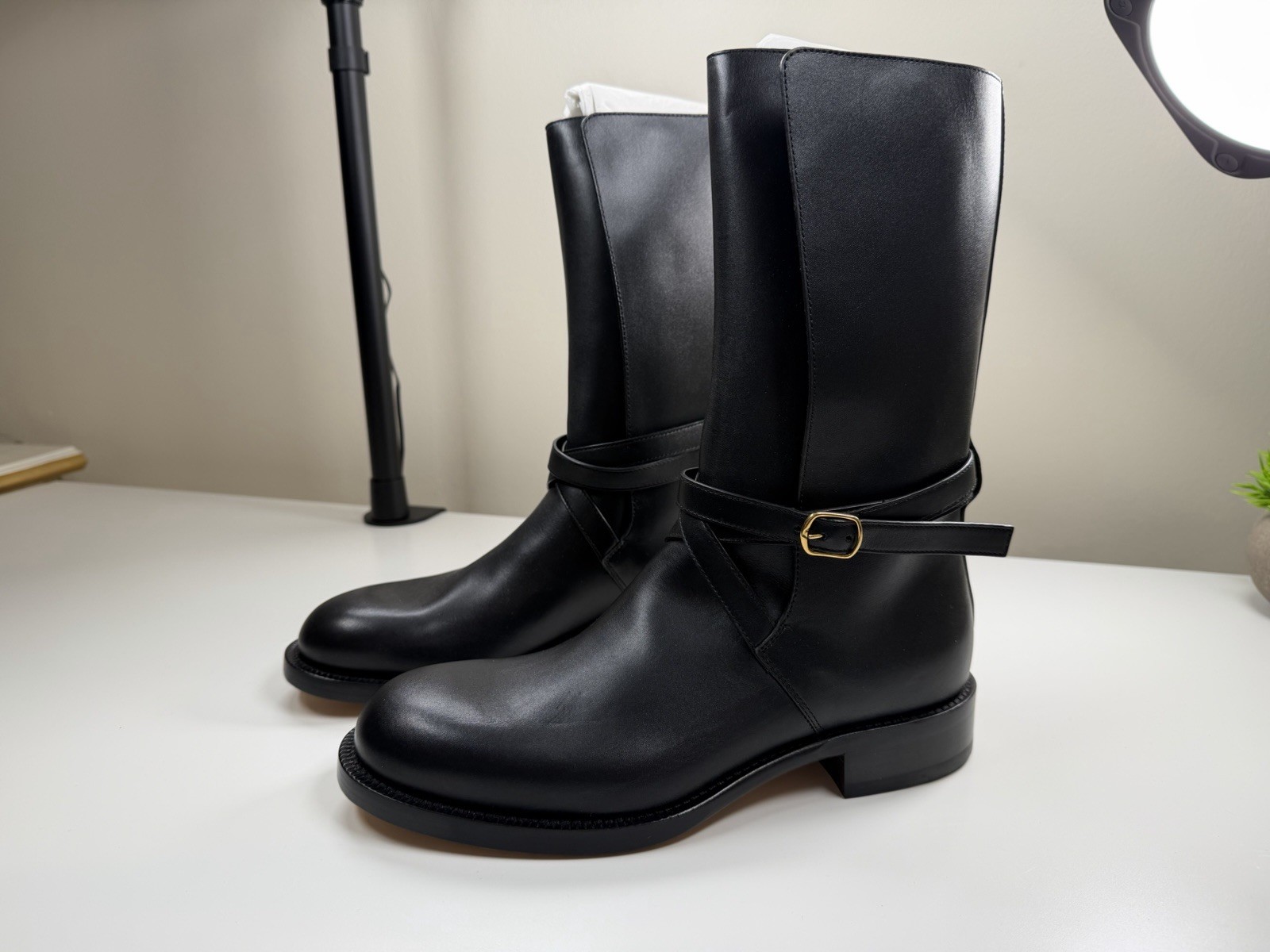 The Row Jodhpur Boots Black Leather Size EU 39 / US 9