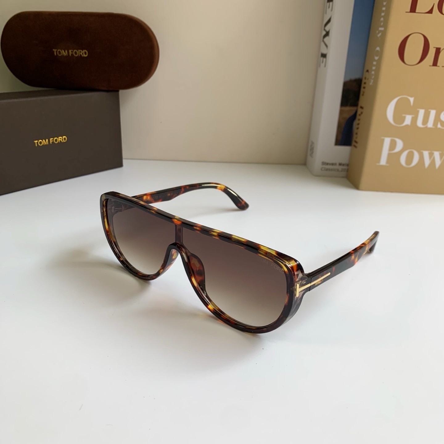 Gucci GG1142S Metal Sunglasses Gold Frame Purple Gradient Lens 56-19-145