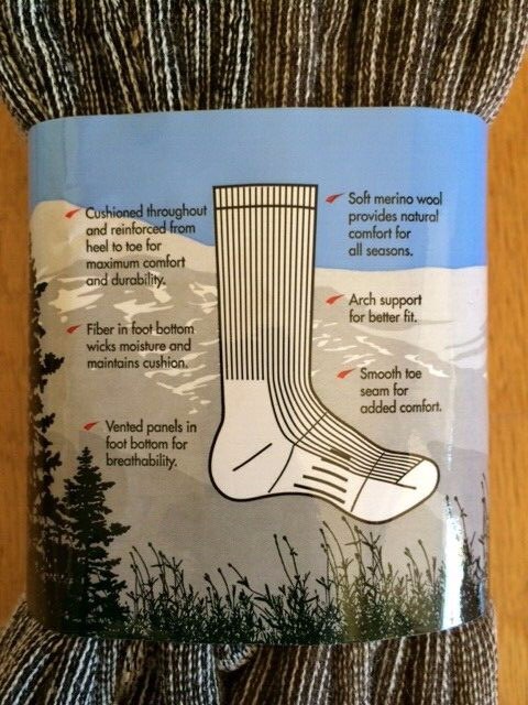 Kirkland Signature Merino Wool Hiking Trail Socks – 4 Pair – M or L – USA Made