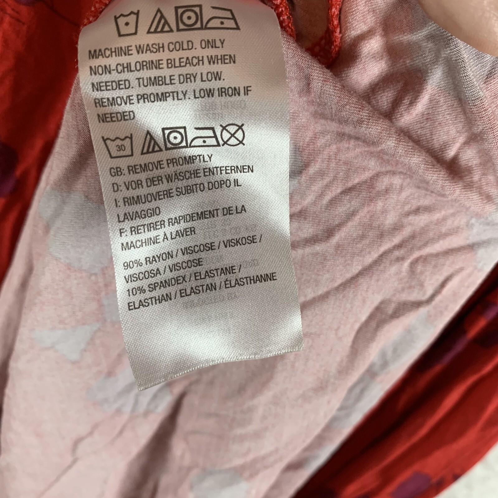 LOGO by Lori Goldstein Maxi Dress Womens Size XS Red Short Sleeve Crew Neck 6561