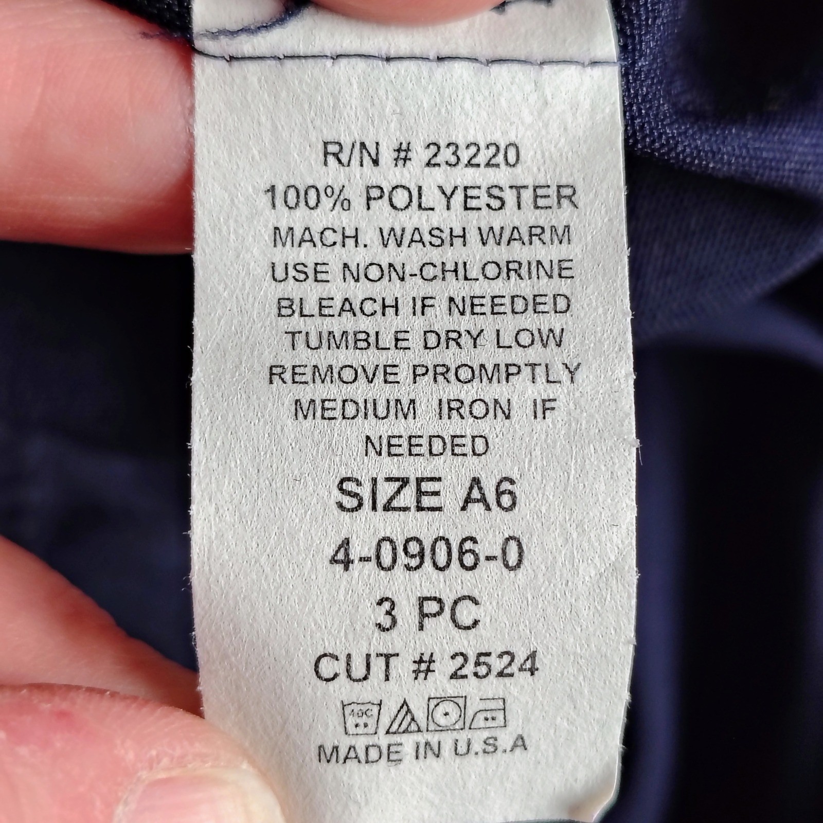 Roamans Navy Blue 3 Piece Suit Set Jacket Pants Skirt USA classic office church