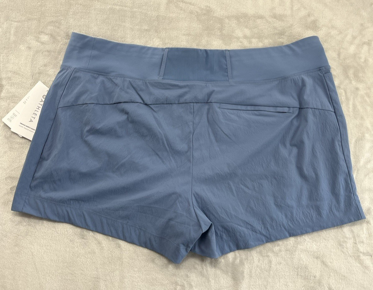 Athleta Trekkie North Short Women 20 Blue Semi-Fitted Ripstop UPF Hiking Outdoor