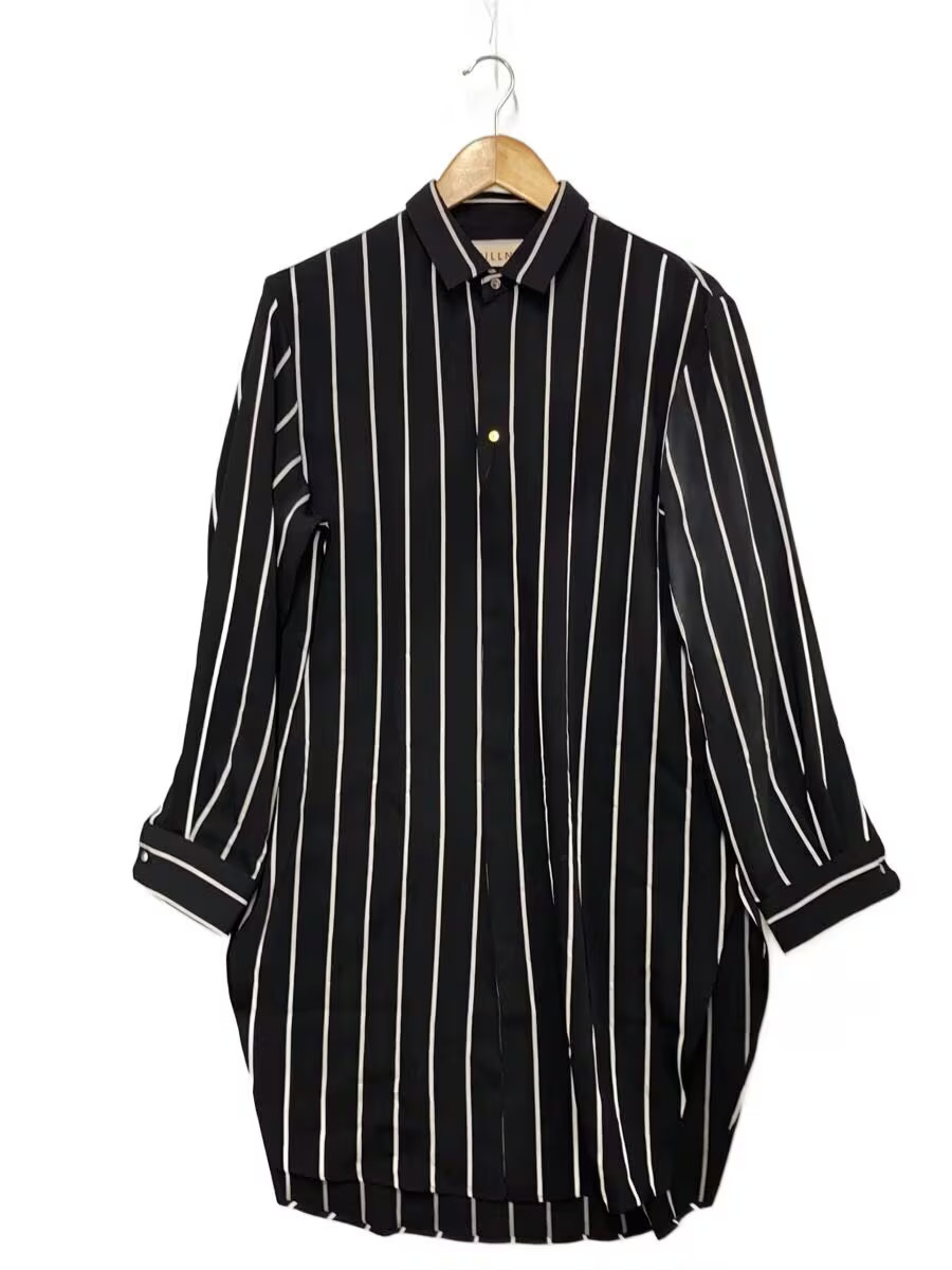 CULLNI Long shirts, long-sleeved shirt, size 2, polyester, black stripe, 19-SS-0