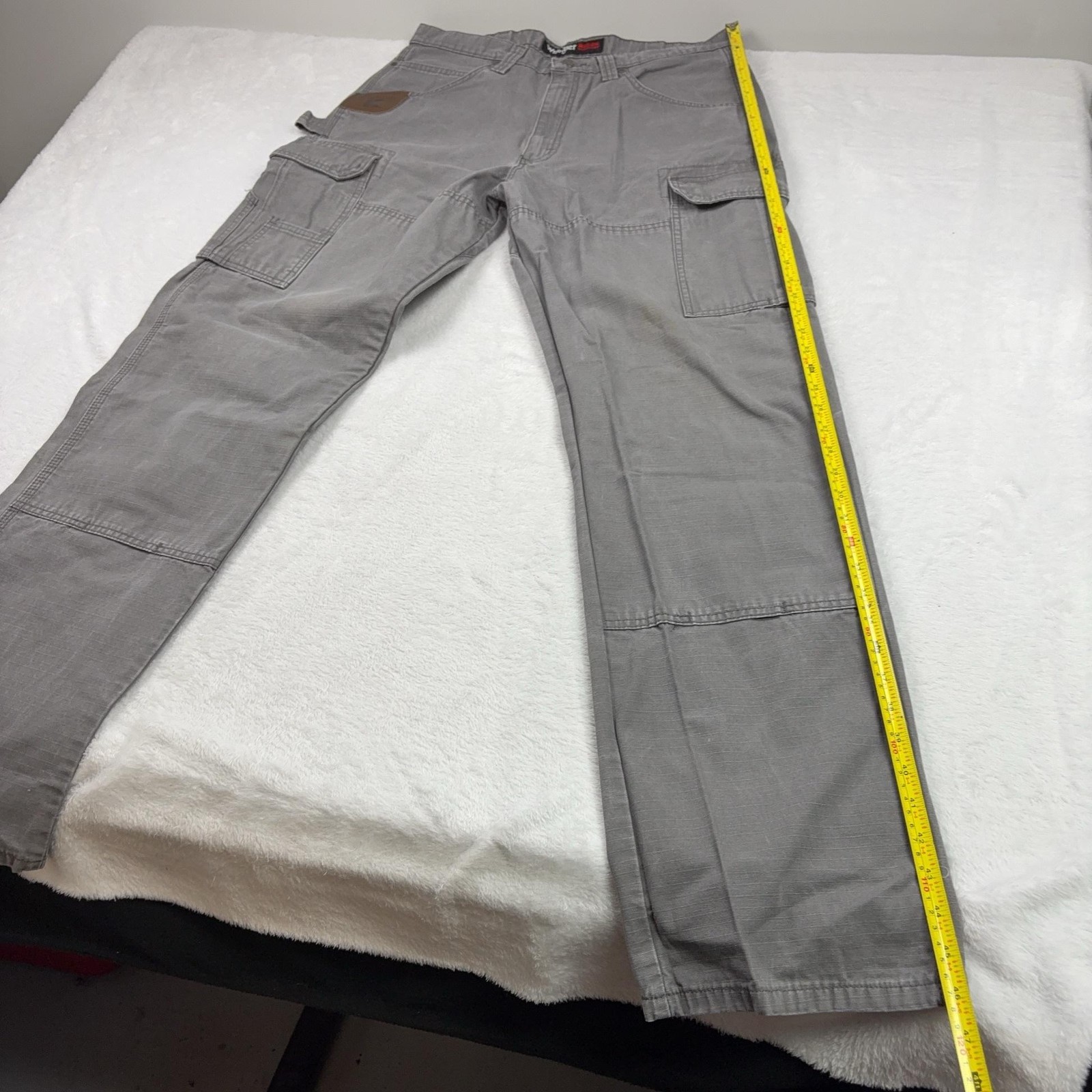 Wrangler Riggs Pants Mens 34×36 Gray Carpenter RIGGS Workwear Canvas Pockets