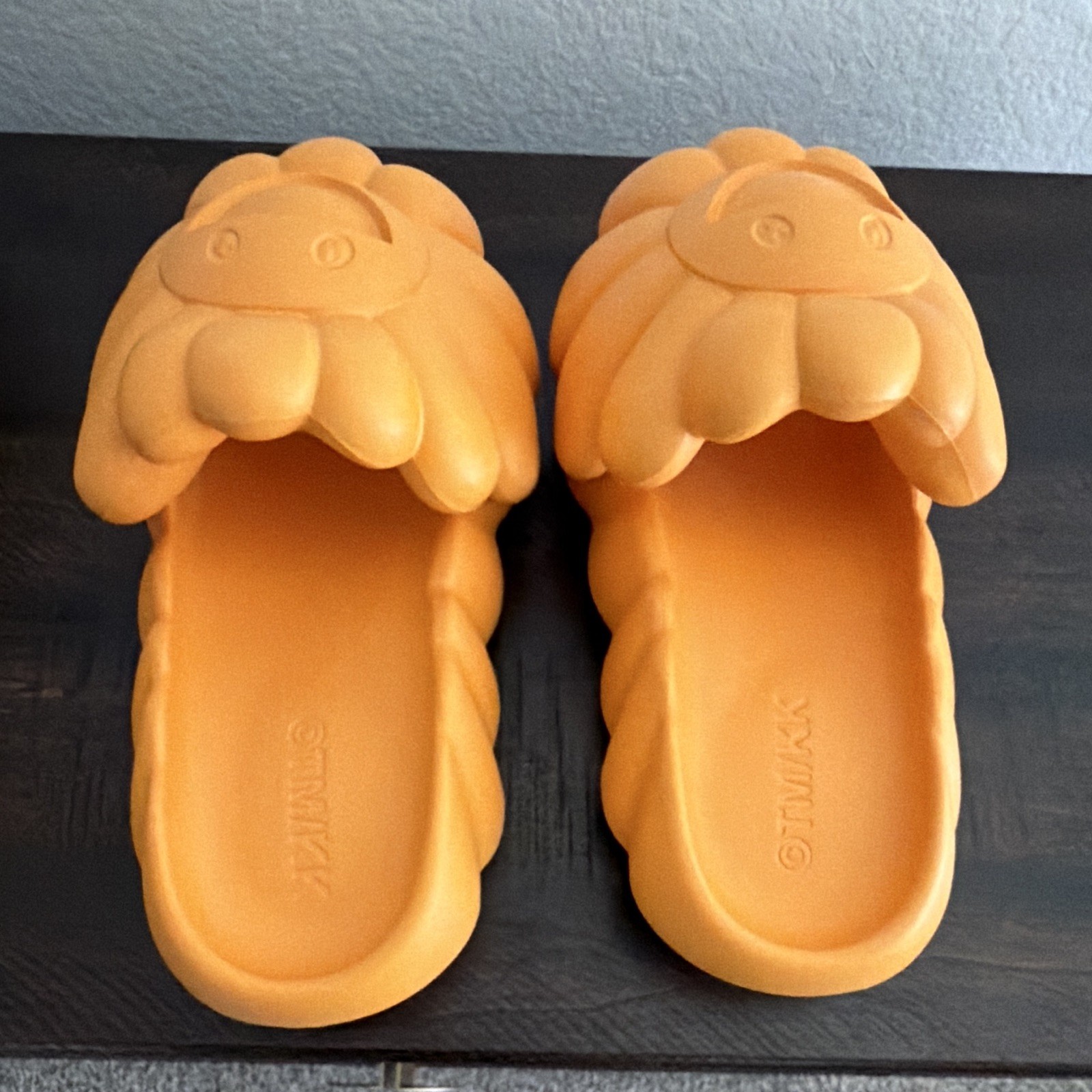 Takashi Murakami Ohana Full-Bloom Slide Sandals Apricot 3D Flower US 12