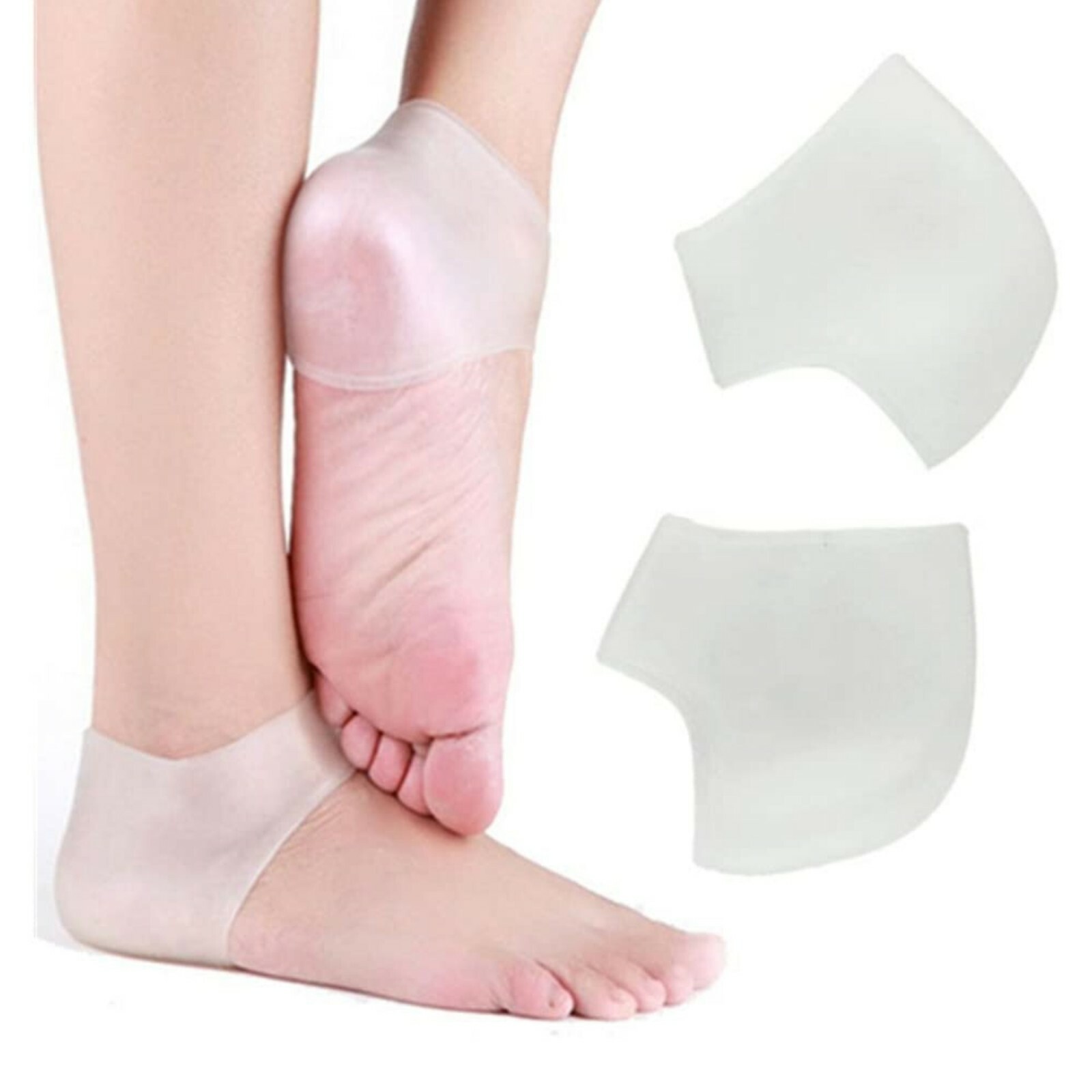 Adore Pro Silicone Gel Heel Foot Protectors Pain Relief Plantar Fasciitis