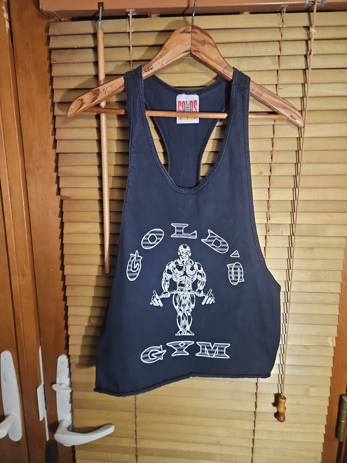True Vintage 80s 90s Golds Gym Stringer Tank Top Tee Crop Men’s M Free Ship