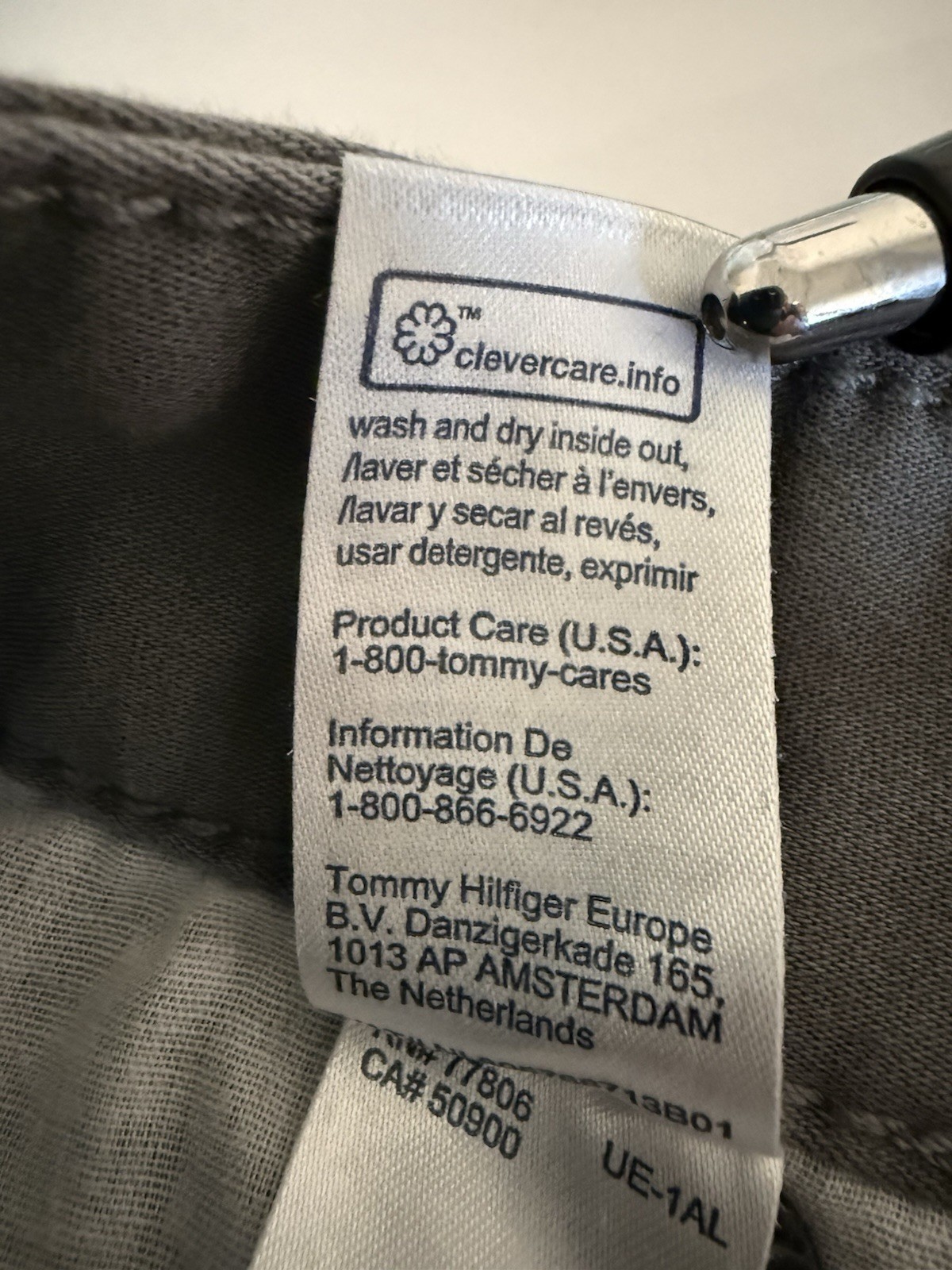 Tommy Hilfiger TH Flex Men’s Slim Flat Front Chino Pants Gray 34×32 Preppy