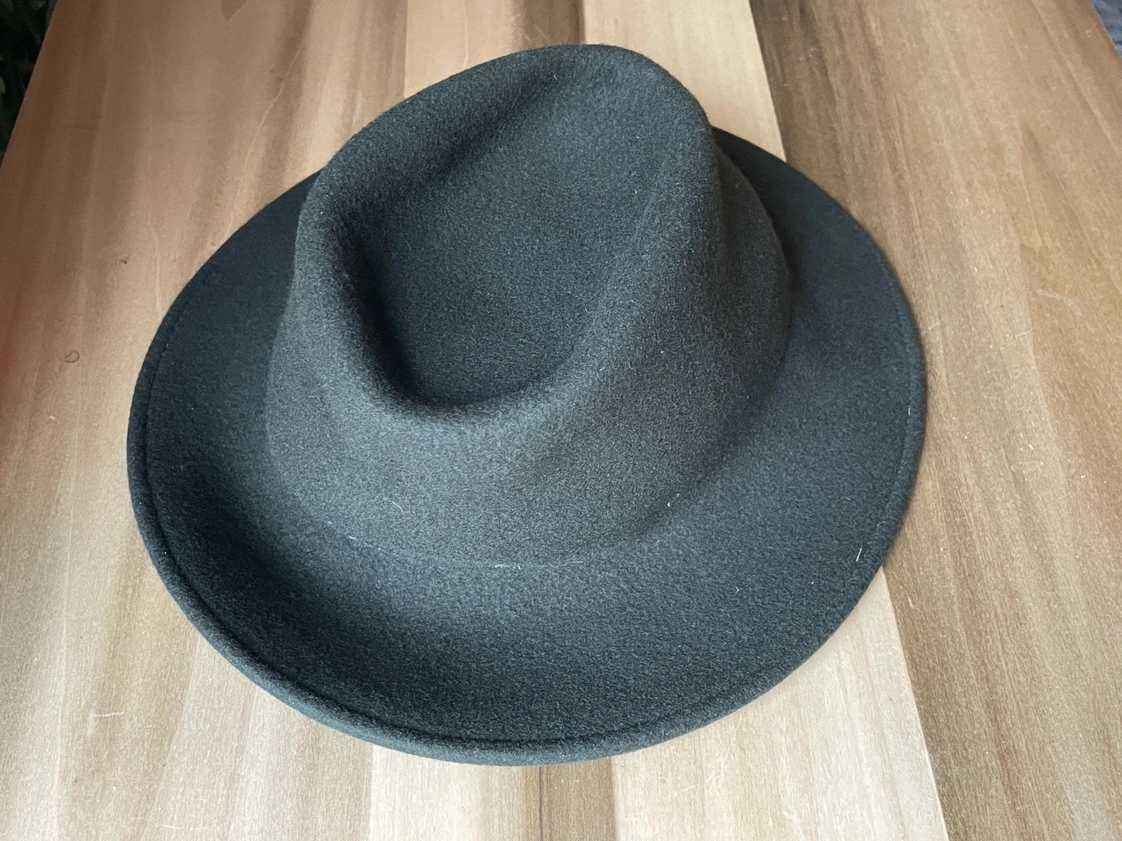 ORVIS Fedora Hat Dark Green Small ~6.75” Made in USA 100% Wool Felt Packable
