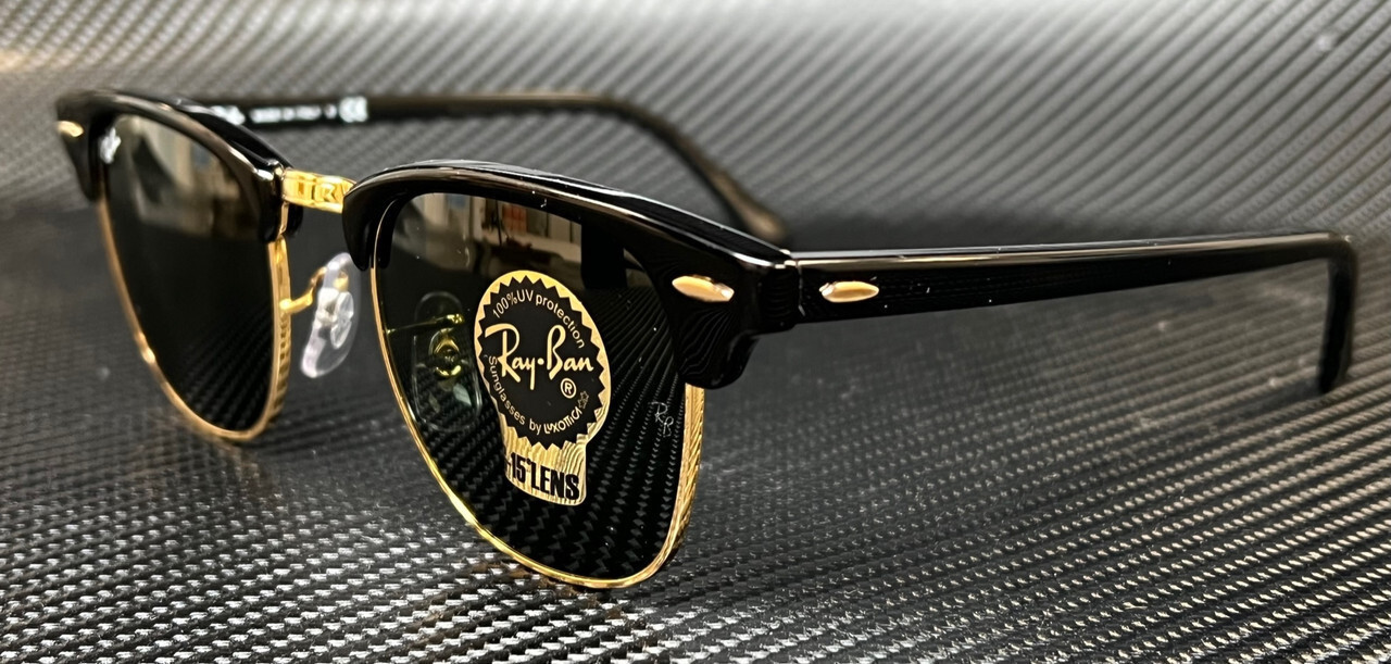 RAY BAN RB3016F W0365 Black on Arista Square 55 mm Unisex Sunglasses