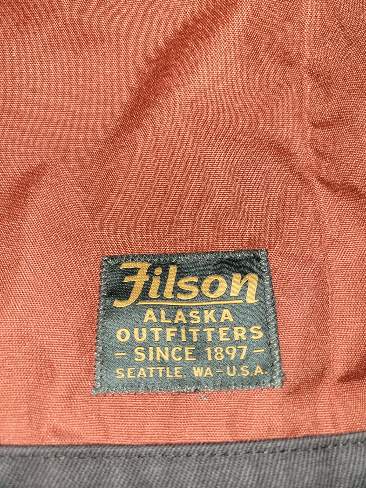 FILSON MEDIUM BURNT ORANGE BACKPACK W DRAWSTRING TOP, RIPSTOP CANVAS RARE