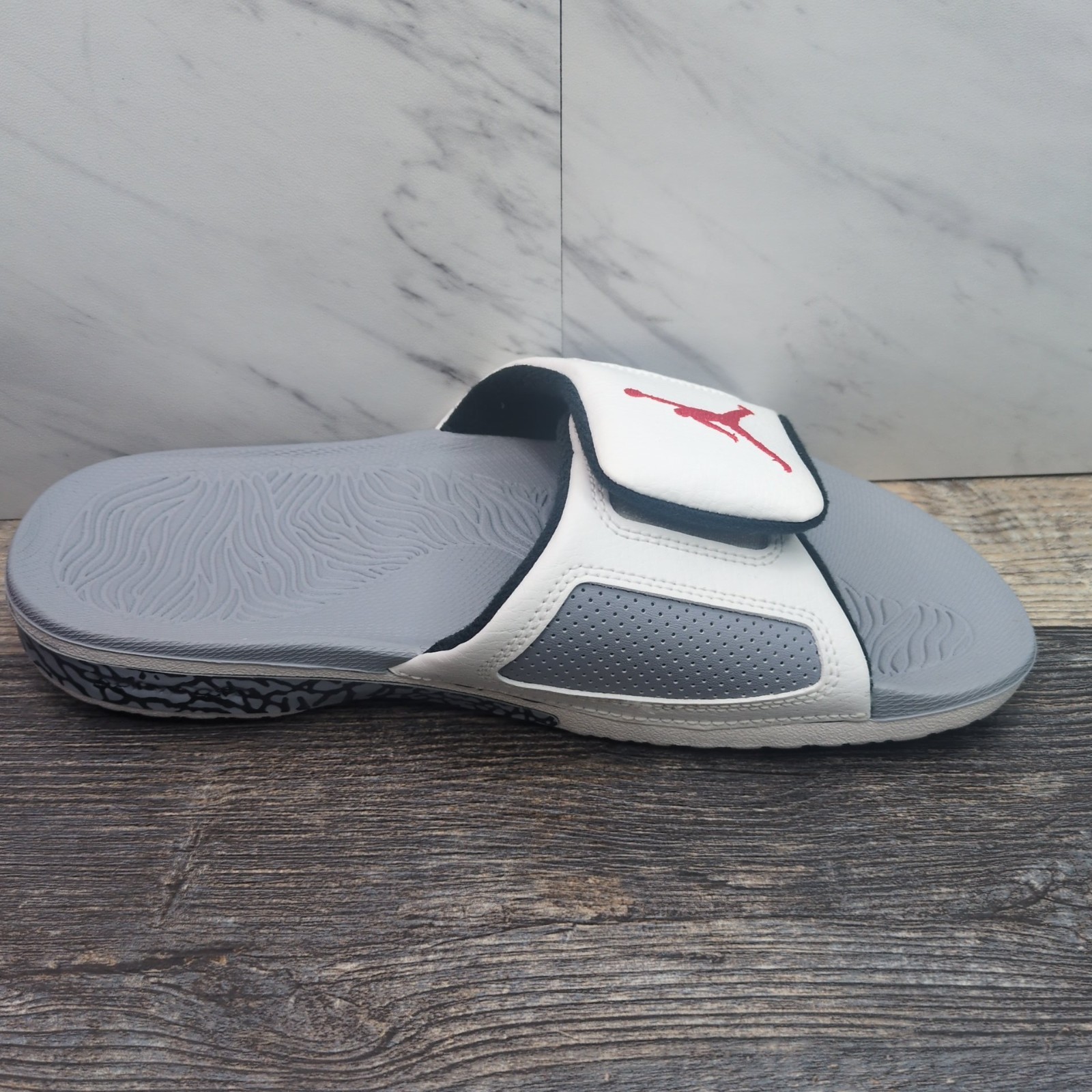 Air Jordan Hydro 3 Slides Summit White Cement Grey Men’s Size 8 854556-101