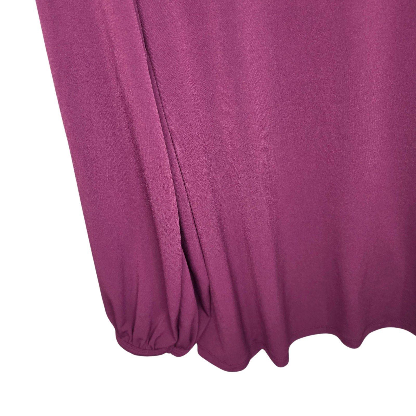 Torrid Top Womens 1 US Plus 1X Purple V Neck Long Sleeve Blouse Stretch Casual