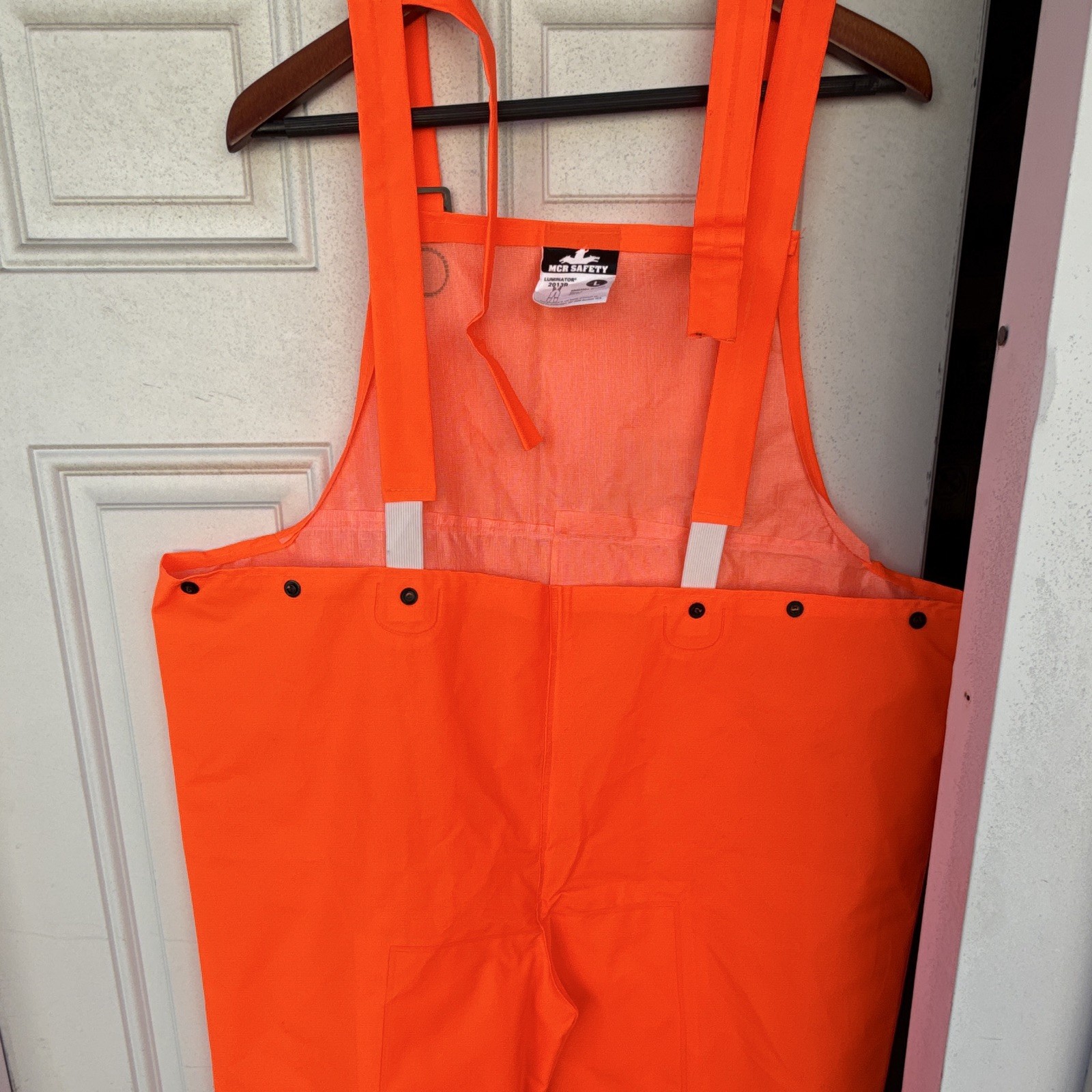 MCR Safety 2013R Hi-Vis Reflective Orange Bib Overalls L ANSI/ISEA ClassE size L