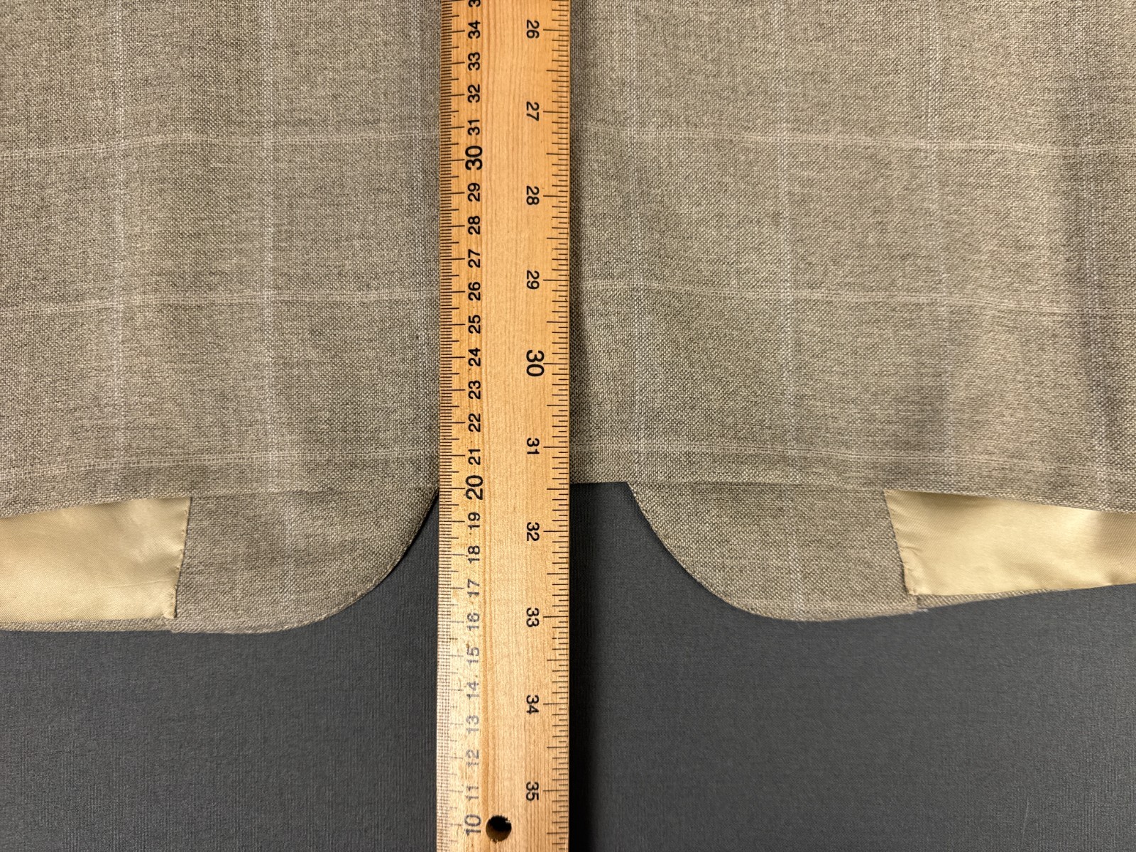 Corneliani Linea Sartoria Blazer EU58R UK48R Super 140s Beige Check Wool Jacket