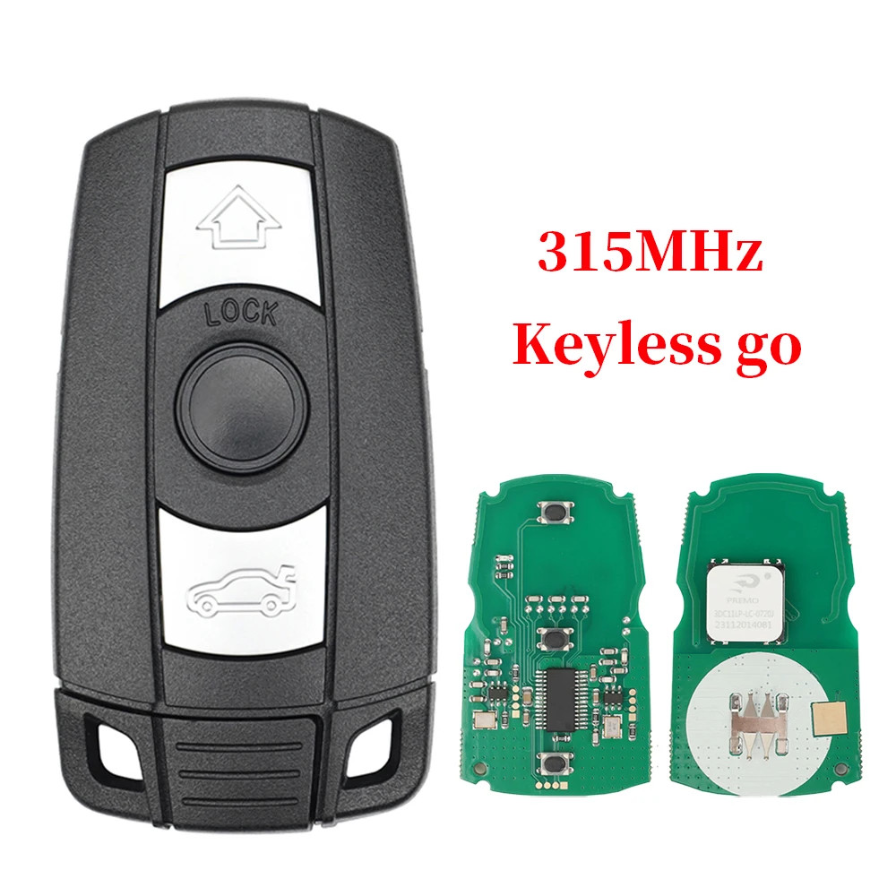 315/868MHz Keyless Go Remote Smart Key for BMW 3, 5 Series CAS3 X5 X6 Z4 E70