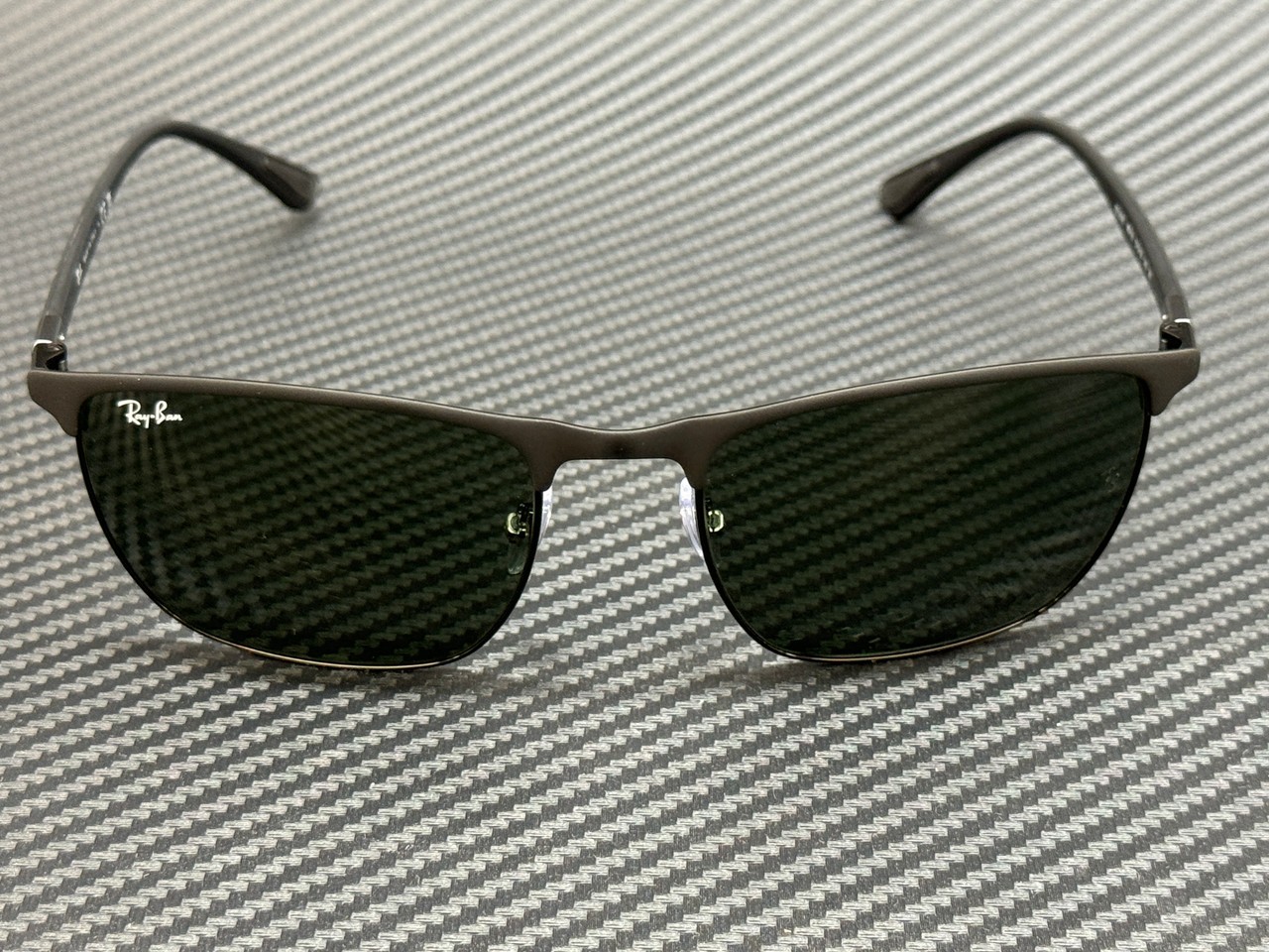 RAY BAN RB3686 186 31 Black Green Unisex 57 mm Sunglasses