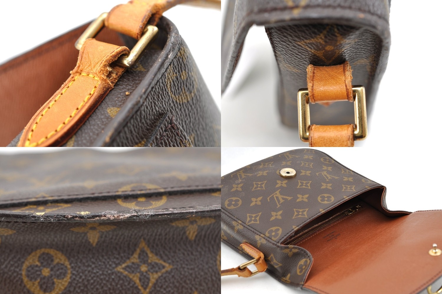 Authentic Louis Vuitton Monogram Saint Cloud MM M51243 Shoulder Cross Bag AC015