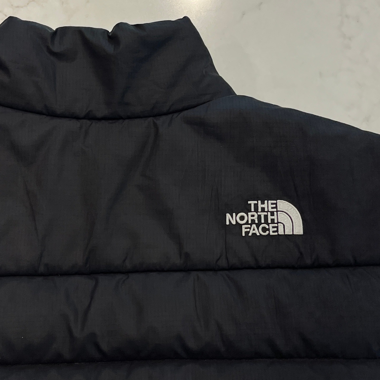 North Face 550 Down Puffer Vest Black Mens Large Gorpcore Outdoor Hiking Travel