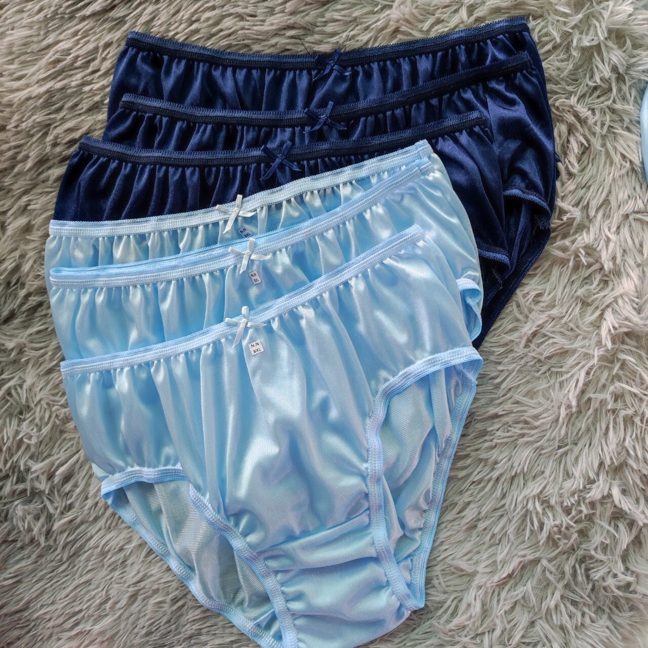 6 Bikini Panties Women Mens Underwear Briefs Nylon Silky Soft Hip 38″-42″ XL