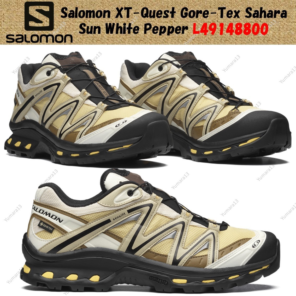 Salomon XT-Quest Gore-Tex Sahara Sun White Pepper L49148800 Men’s Size