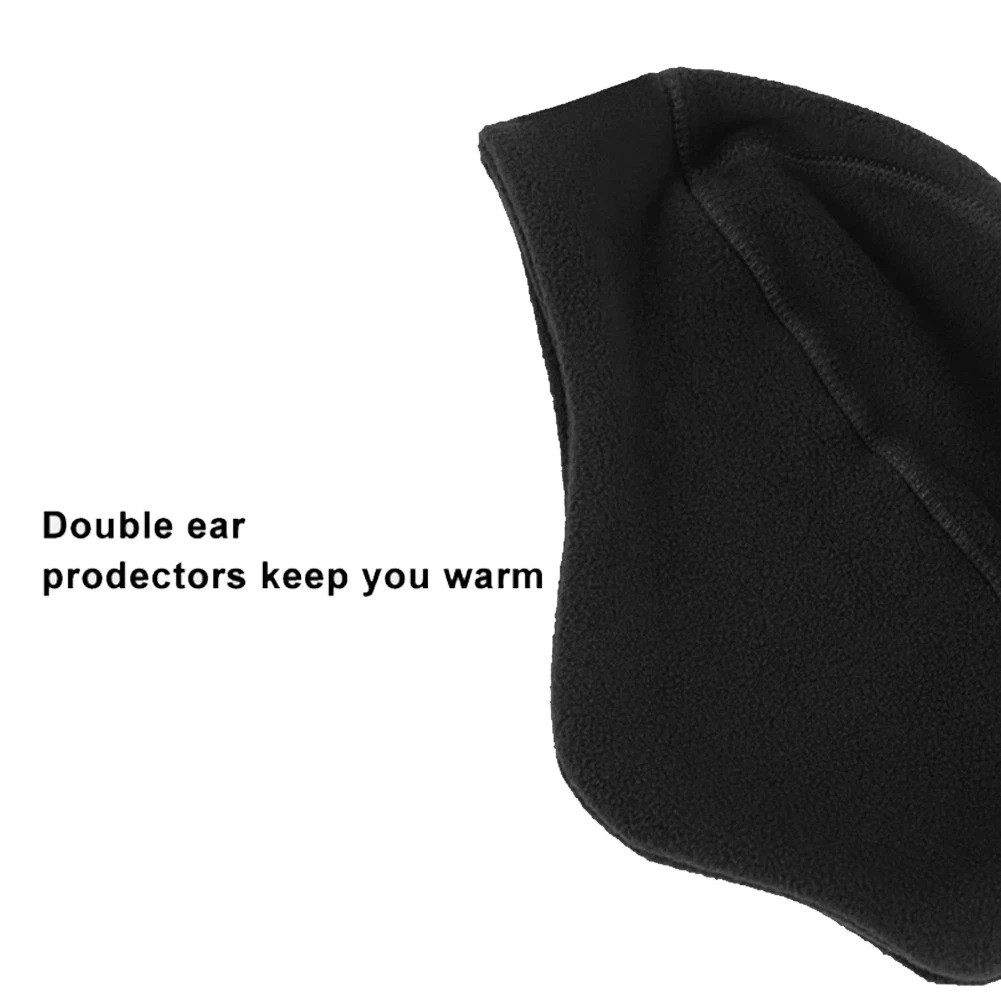 Tactical Skull Cap with Ear Flaps Winter Warm Fleece Windproof Ski Beanie Hats