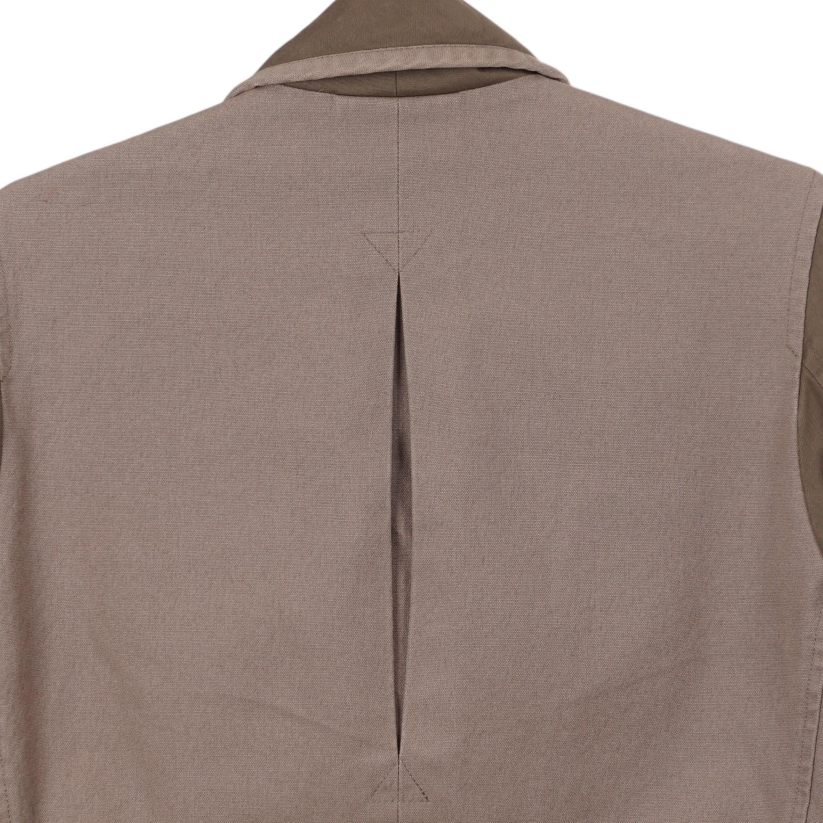 Alexander McQueen Bomber Jacket IT 52 Brown Canvas Green Shawl Collar Button Up