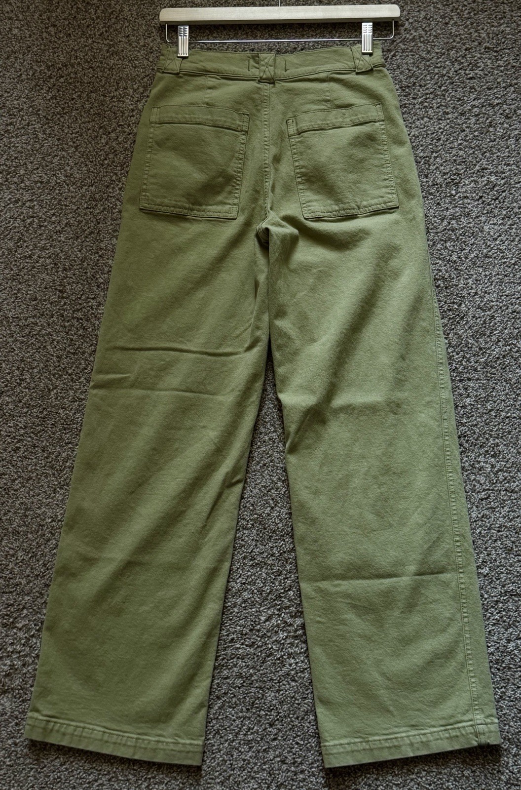 Women’s Madewell The Emmett Wide-Leg Artichoke Green Pants – Size 25