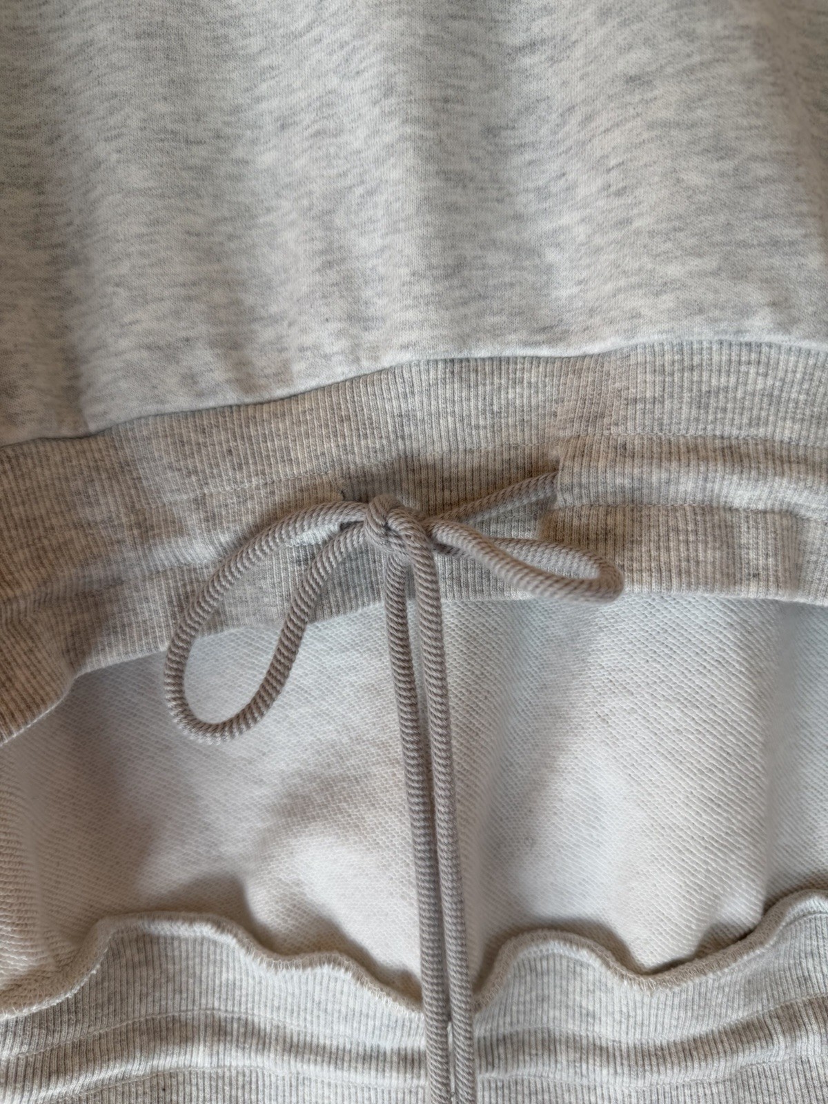 Nap Loungewear Gray Drawstring Hem Cotton Pullover Sweatshirt Cozy Hi Low Sz Lg
