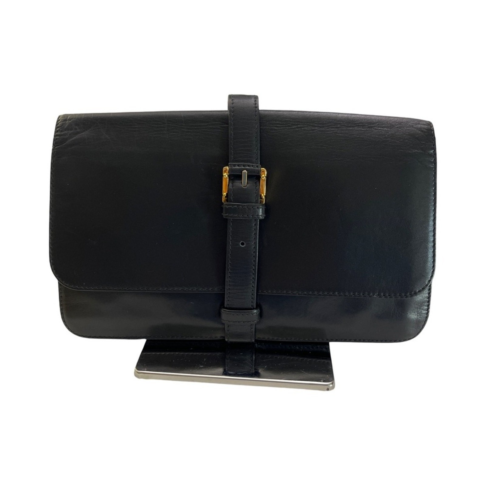 Loewe Anagram Clutch Black Leather Sleek Minimalist Spanish Designer Luxury