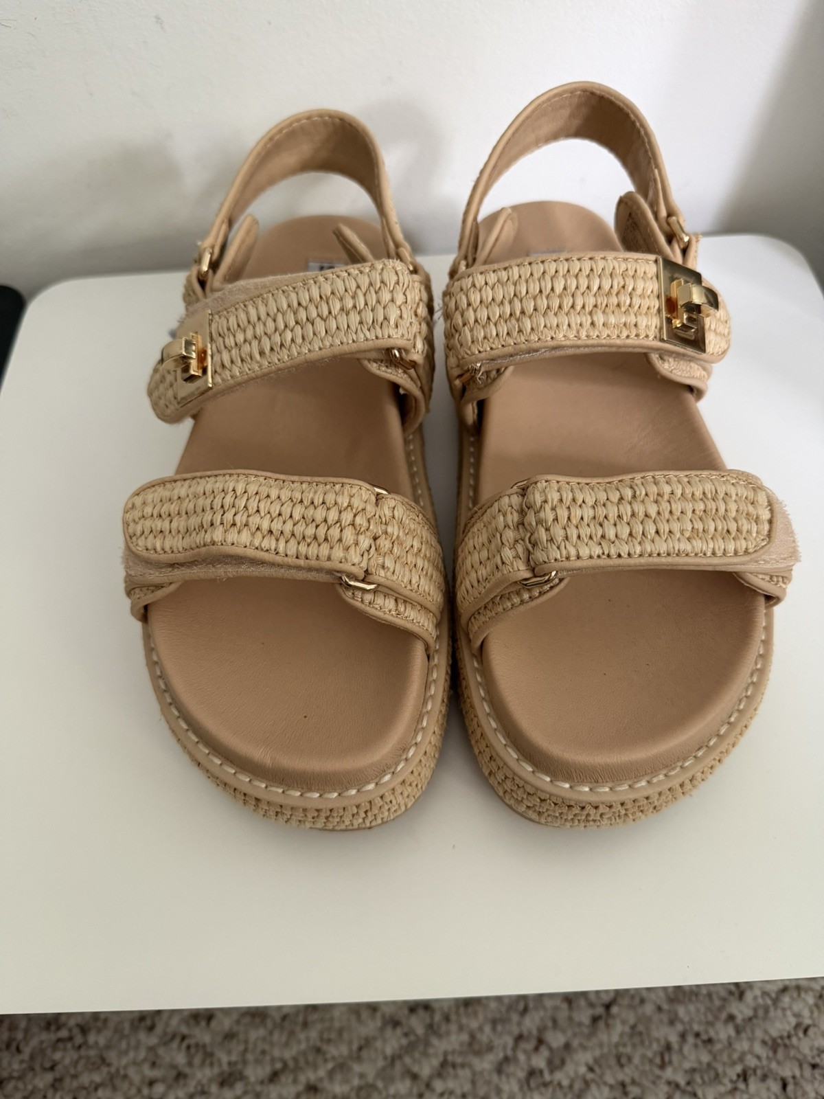 steve madden sandals Women BIGMONA Nat Size 7.5 Raffia