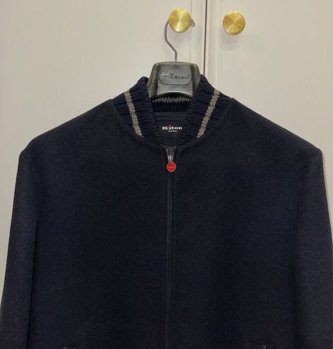 Men Kiton Napoli Bomber Multicolor Cashmere 42