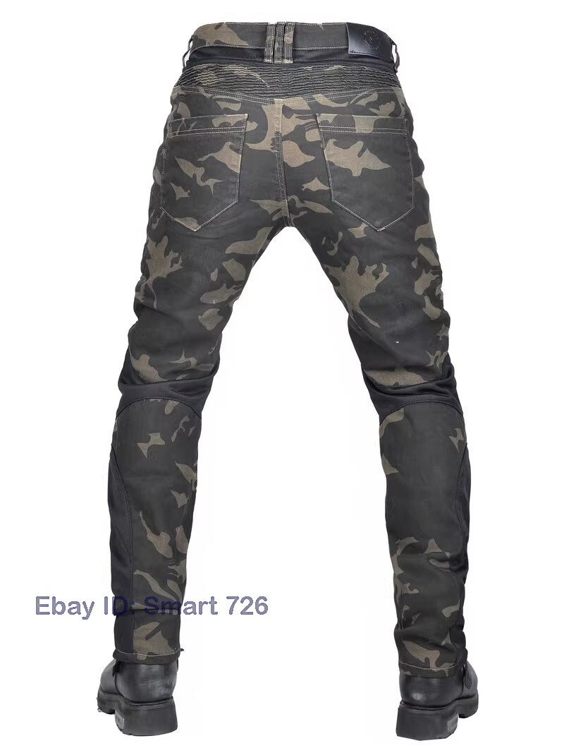 Men Motorcycle Riding Pants Summer Mesh Biker Motocross Jeans Racing Casual Camo
