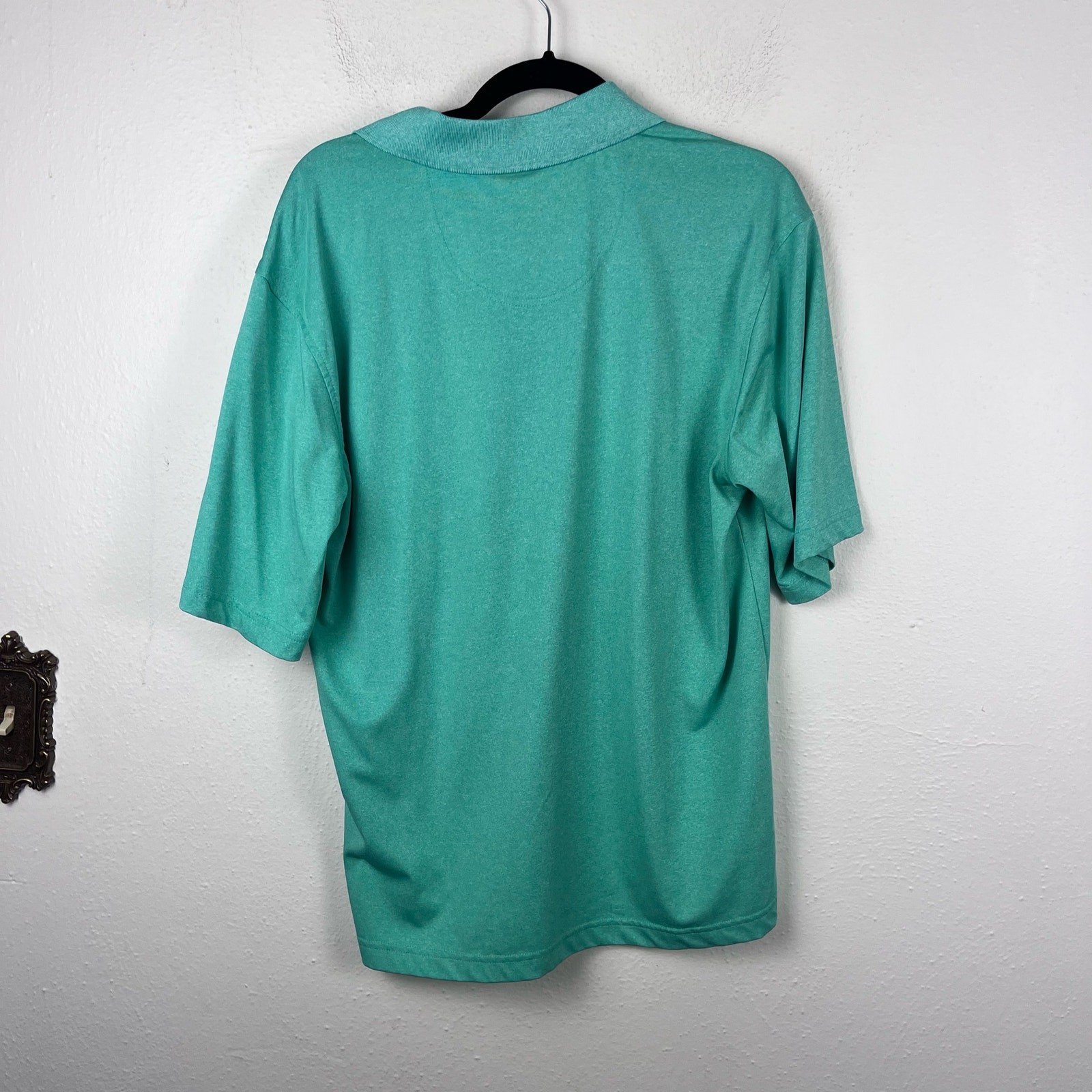Pebble Beach Men’s Light Green Performance Pull Over Golf Polo Size Medium