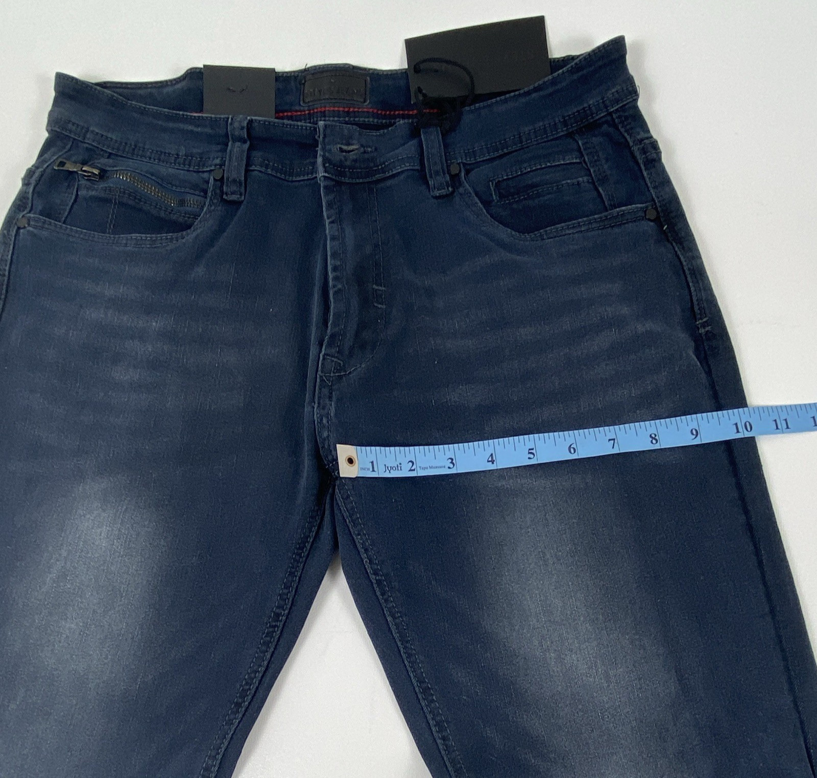Steve’s Jean Men’s Slim Fit Dark Wash Blue Denim Stretch Mid Rise 5-Pocket 32*32