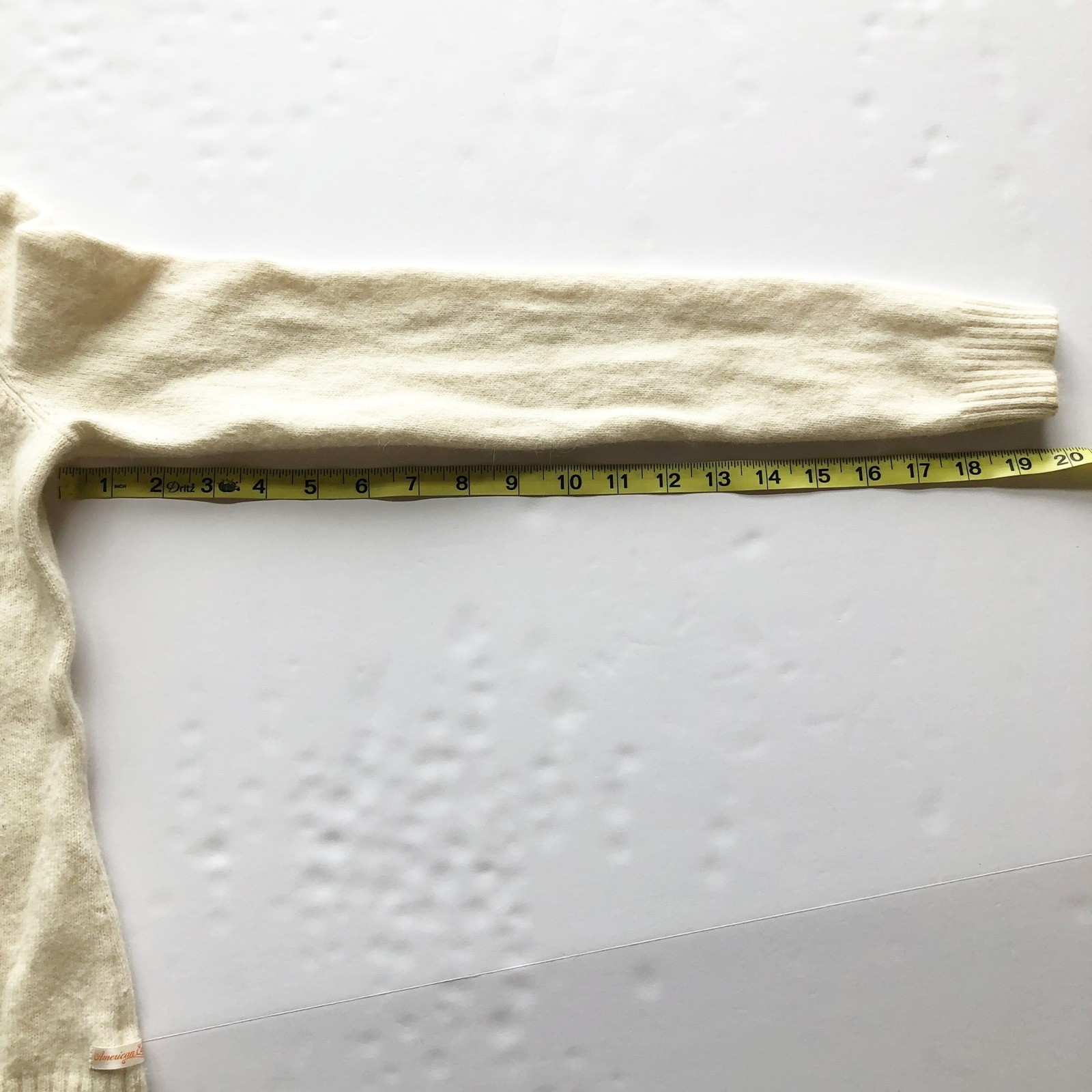 American Eagle Sweater Womens Small Vintage Y2K Cream Angora Wool Cashmere