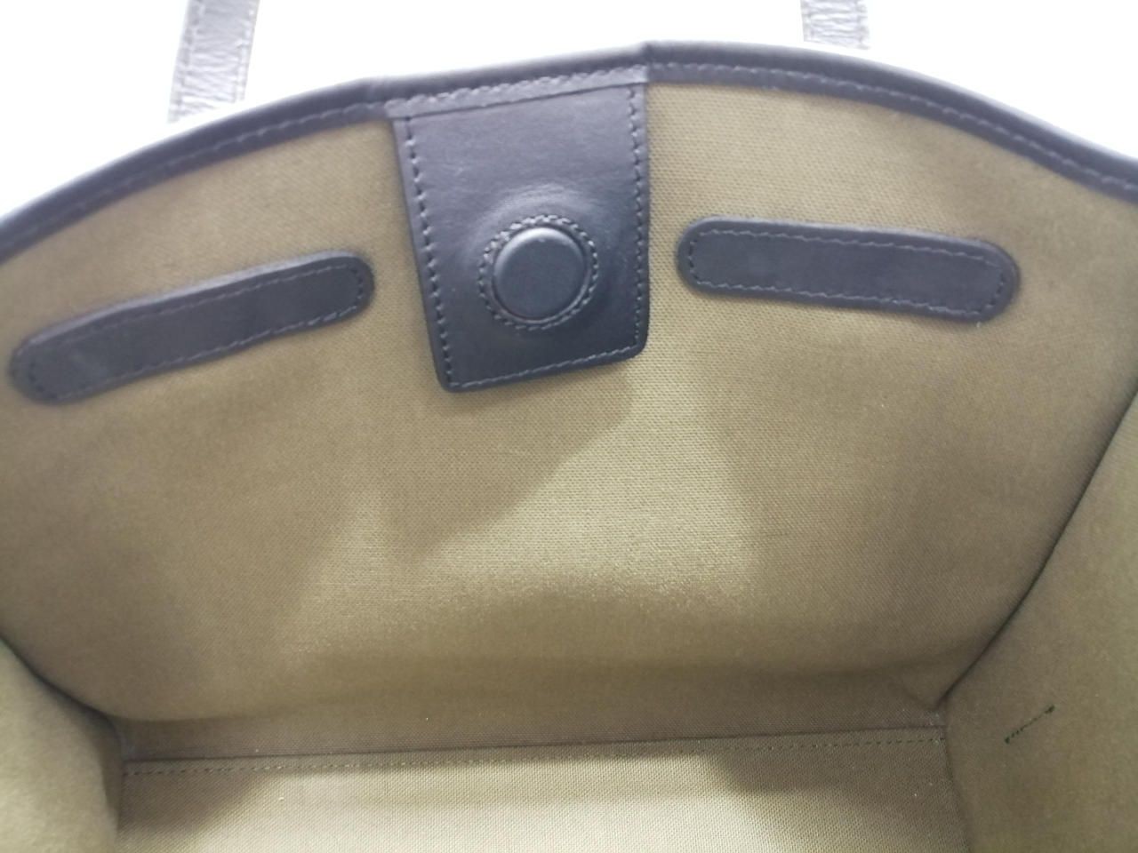 Gianni Chiarini Tote Bag Marcella Beg Canvas × Blk Leather Used
