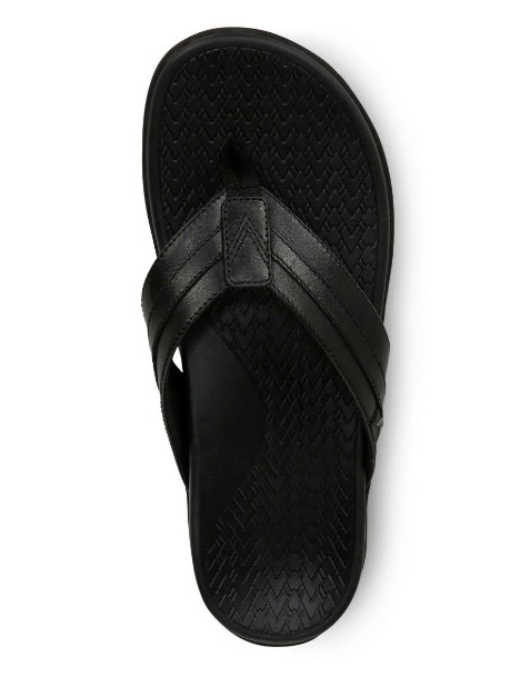 Vionic Men’s Tide II Toe Post Sandal, Black