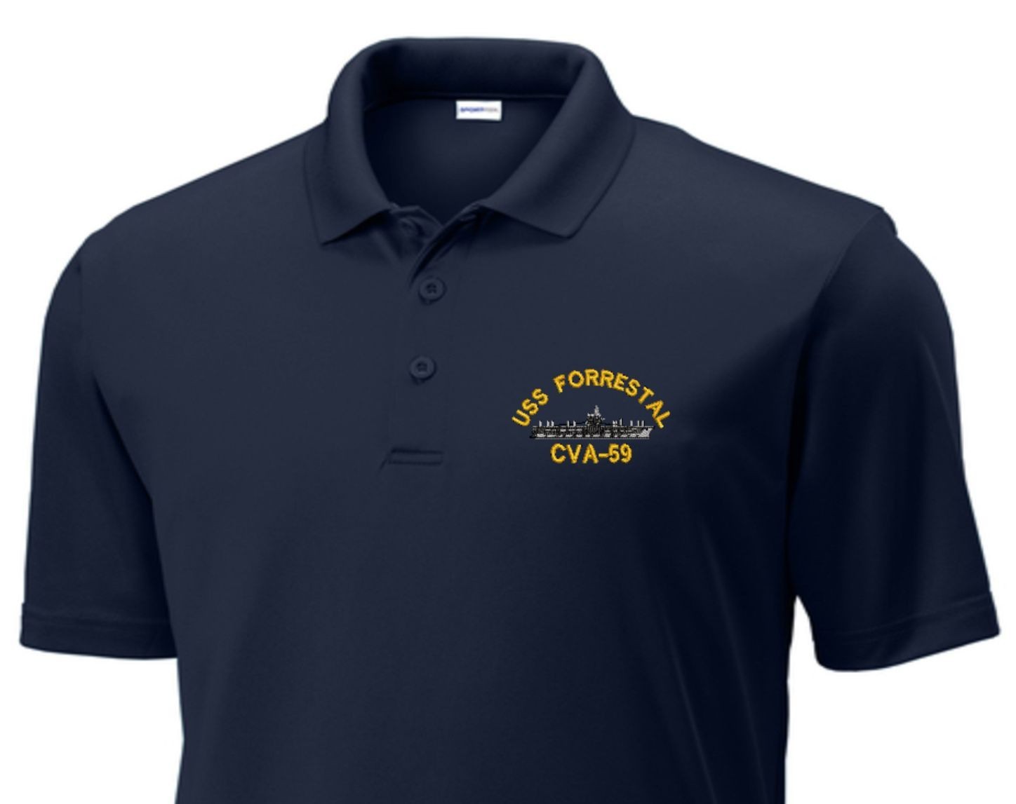 USS CONSTELLATION CV-64 Performance Golf Shirt New. US NAVY .NEW