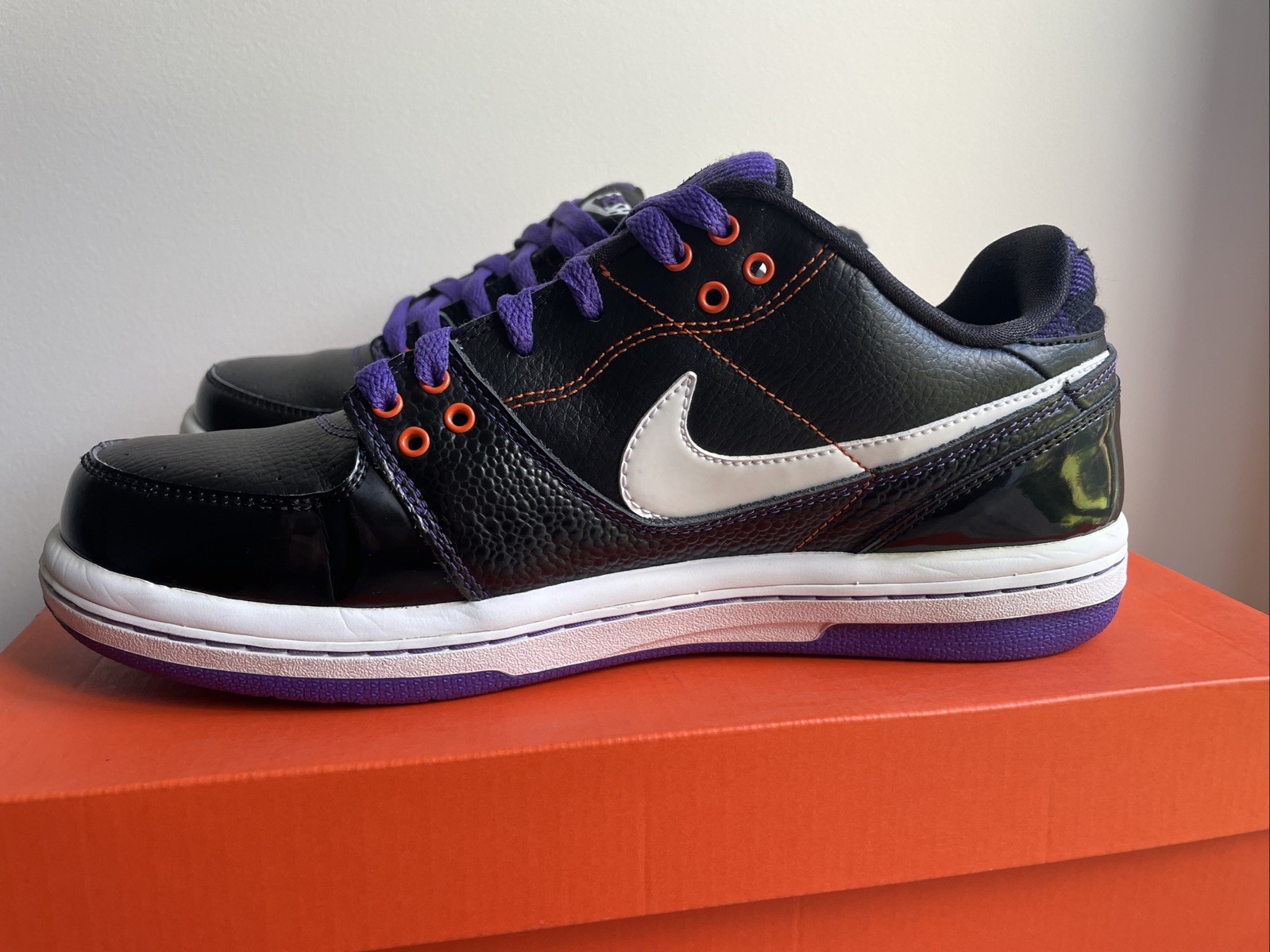 Nike Cradle Rock Low Black Purple Orange Steve Nash US Sz 8.5 Suns OG Box Rare