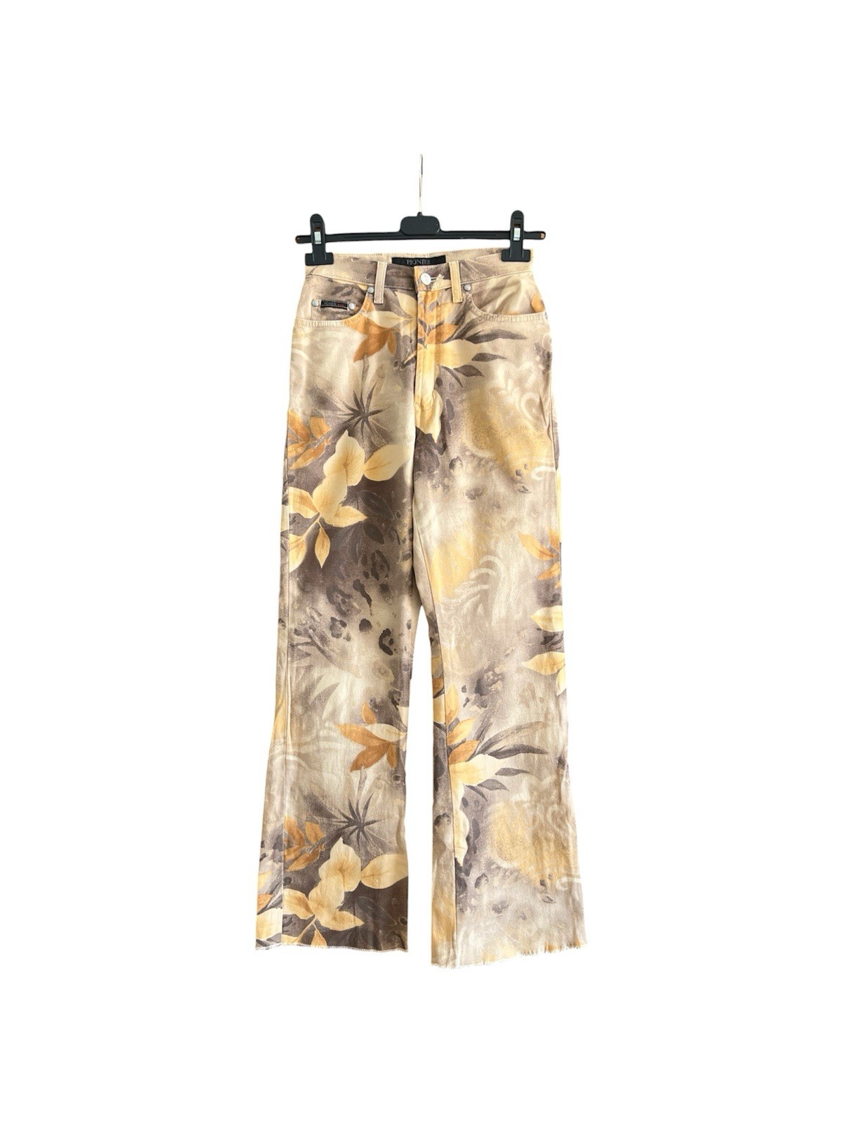 Y2K Pioneer Printed Flared Trousers Size 26