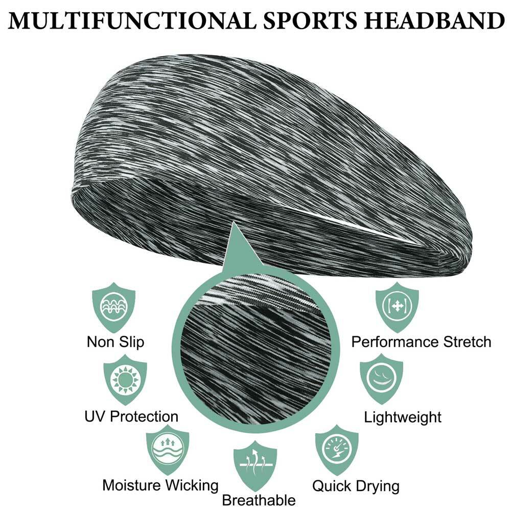 1/3/5pcs Men Women Sweat Band Elastic Running Sport Non Slip Athletic Headband