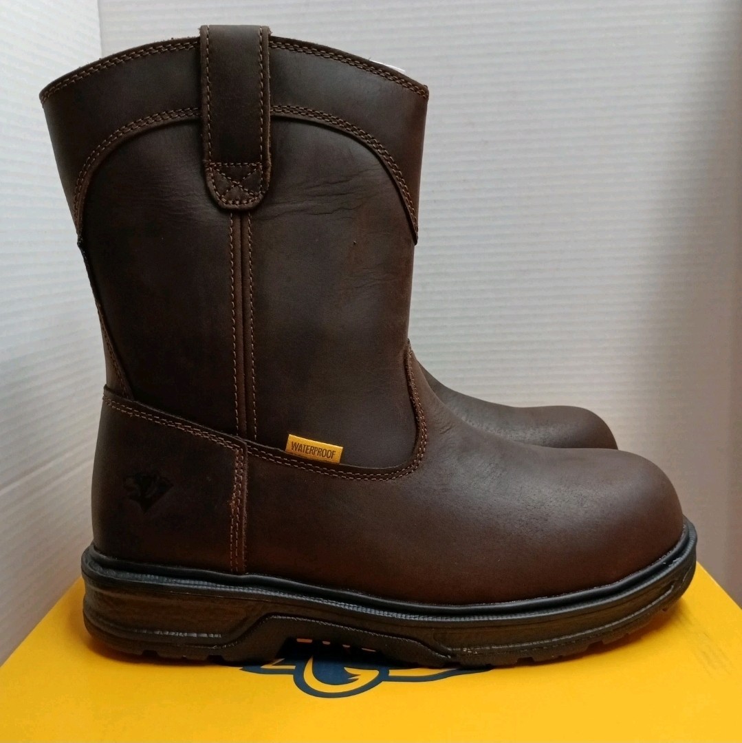 Herman Survivors Men’s Plower Waterproof Pull-On Steel Toe Work Boots: 11-13