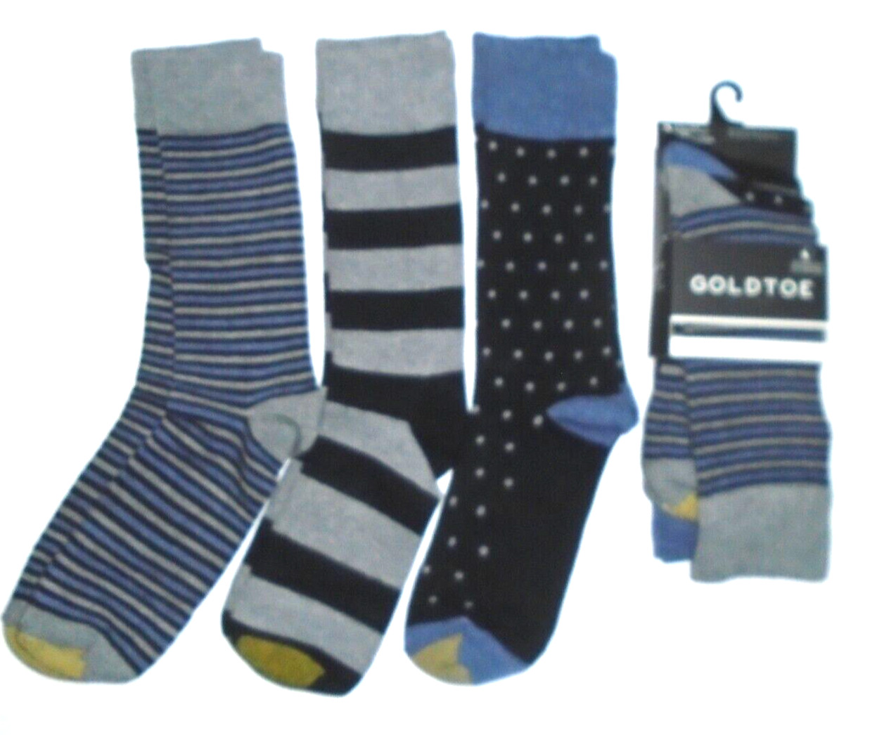 1 Pack of 3 Gold Toe Dress Socks New Men 6-12.5 Crew
