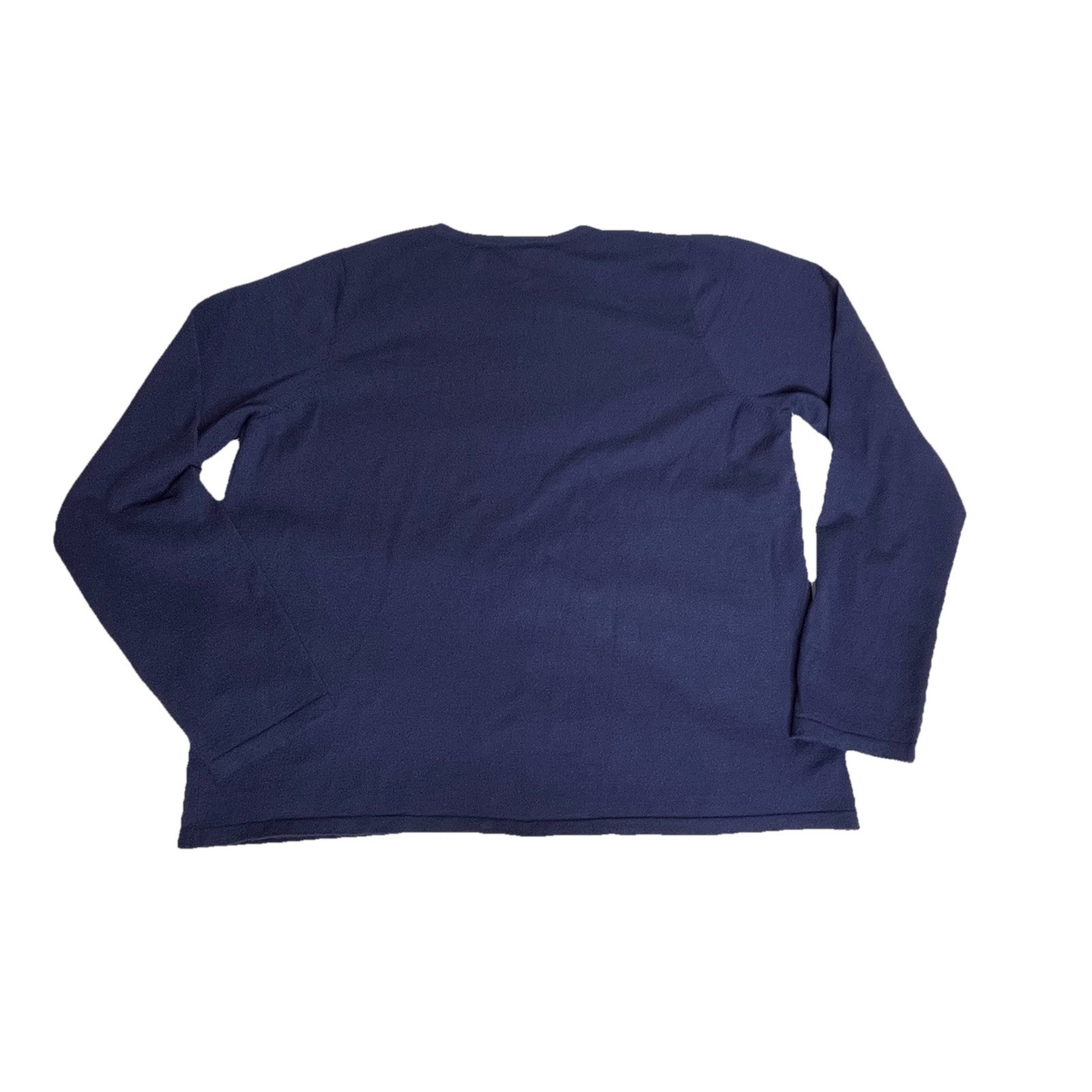 Laurie Felt Sweater Lightweight Sz XL Navy Layer Preppy Office Basic Minimalist