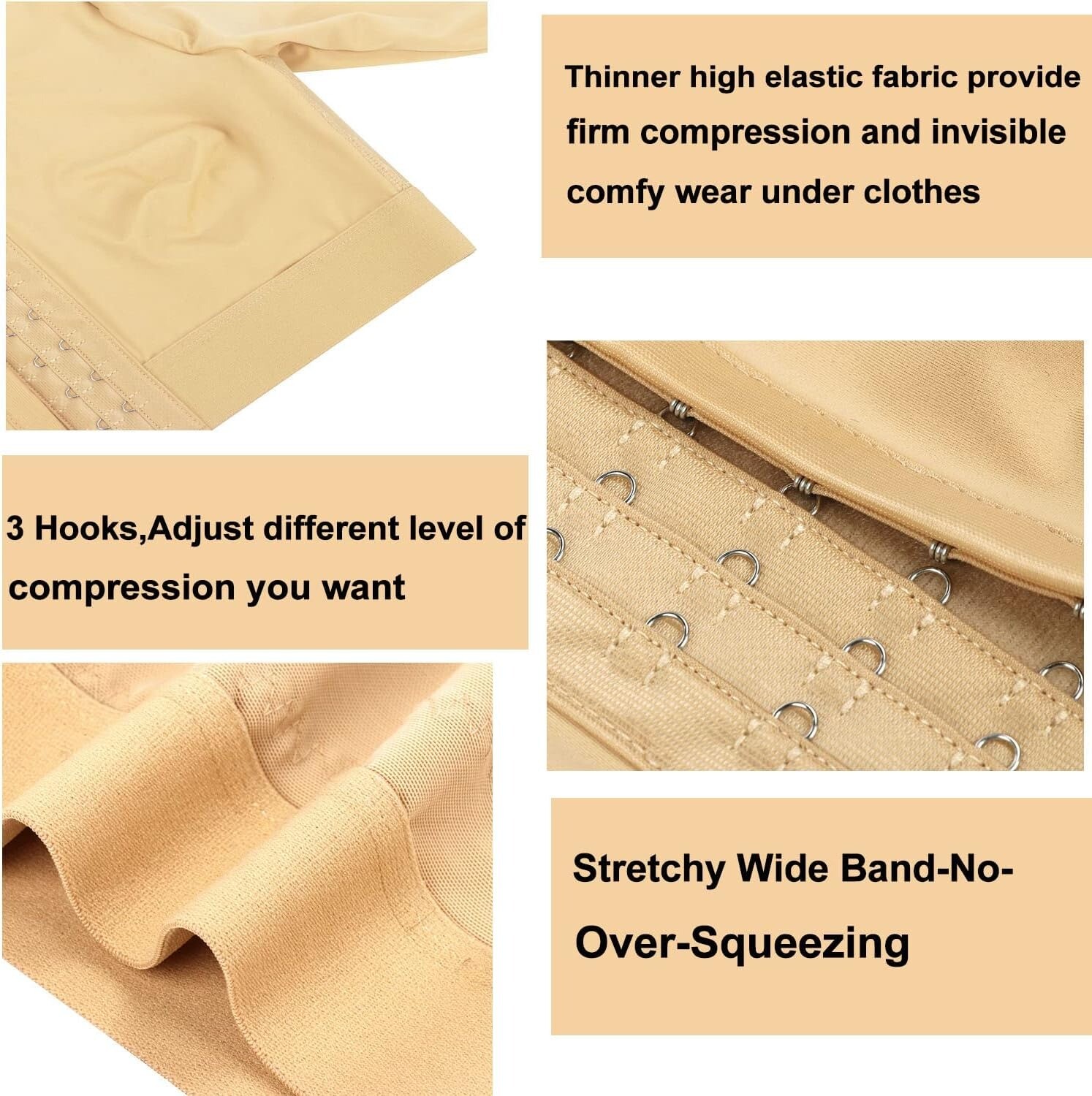 Women Arm Shaper Compression Sleeve Post Surgery Posture Corrector Shapewear Top
