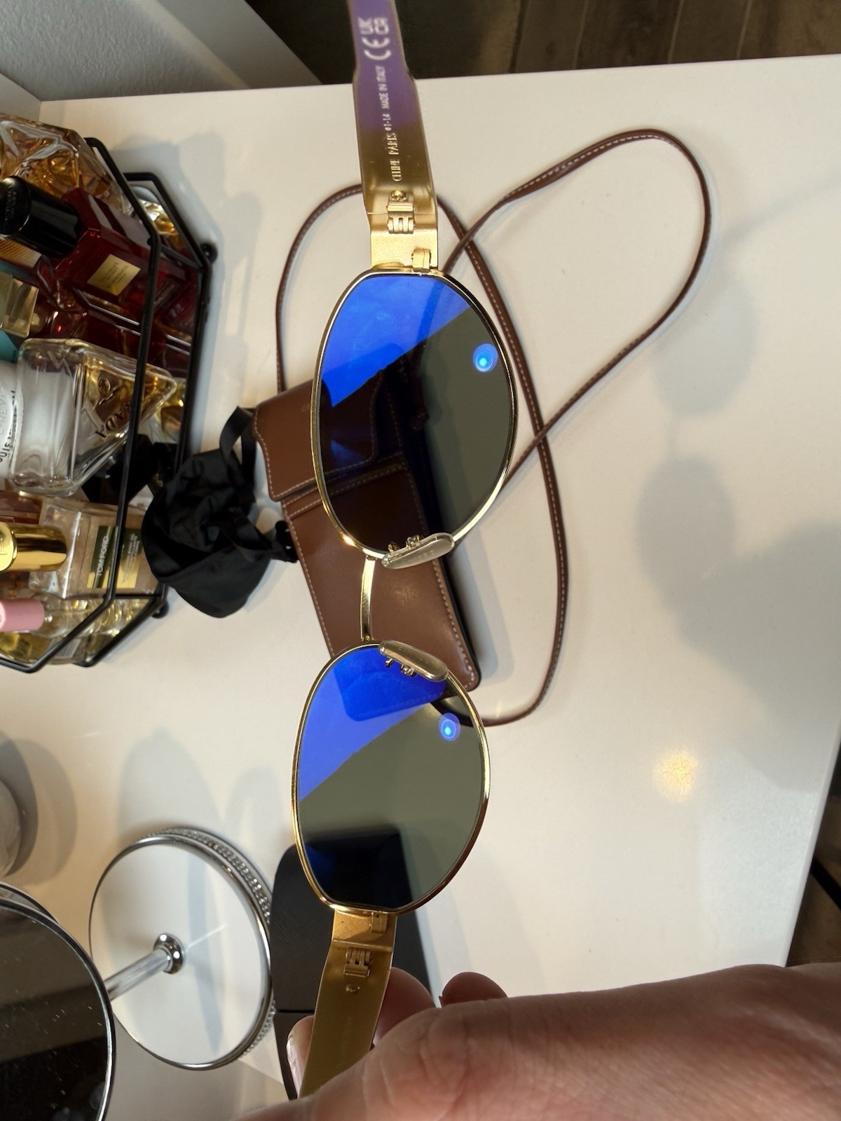 CELINE TRIOMPHE METAL 01 SUNGLASSES IN METAL